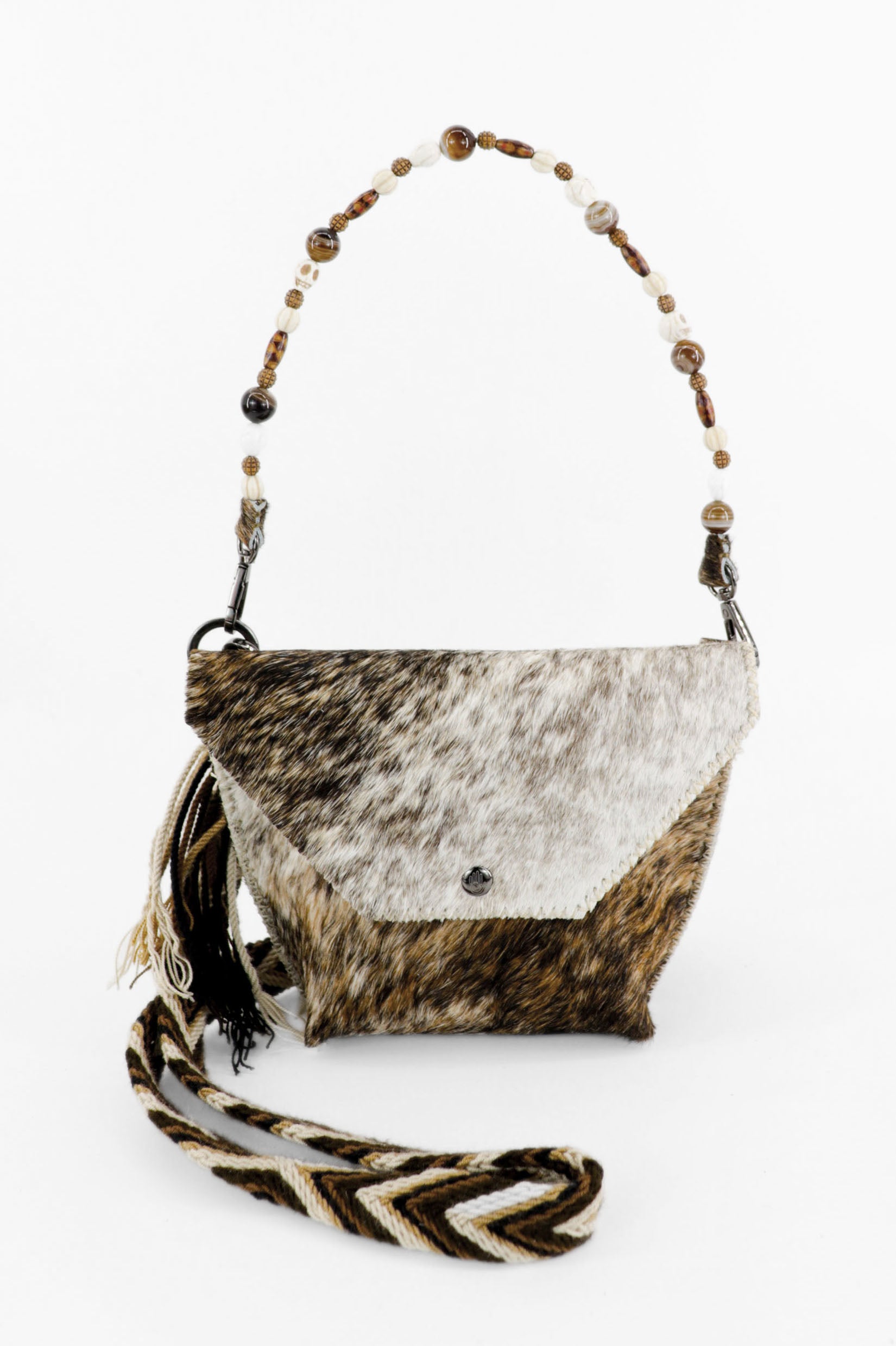 PIAMA TOTE BAG X-SMALL FURRY / BRW&WHI - BEIGE #330012 –Joaquina