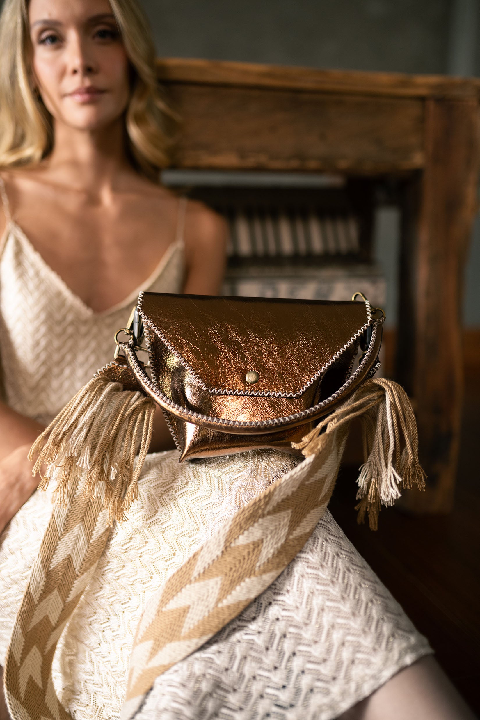 PIAMA TOTE BAG X-SMALL / COPPER - BRW #340014