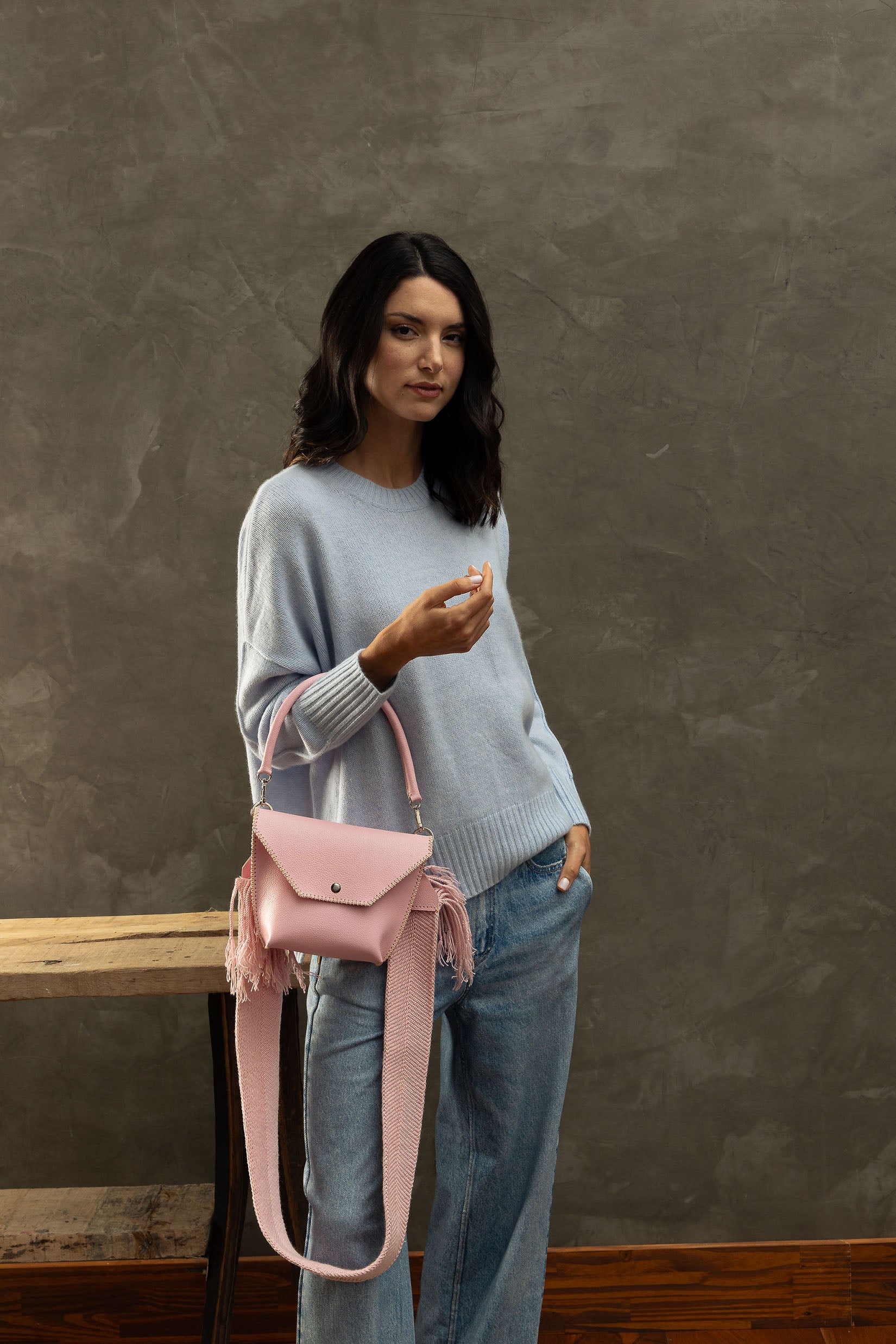 PIAMA TOTE BAG X-SMALL / LIGHT BB PINK - BB PINK  #340017