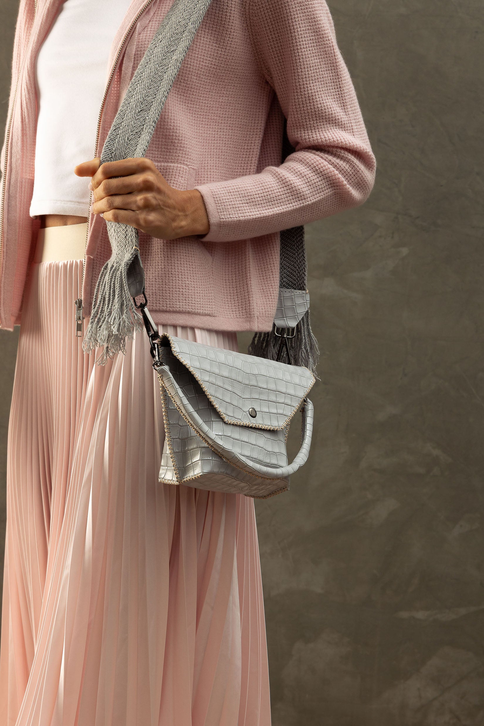 PIAMA TOTE BAG X-SMALL / LIGHT BLUE GRAY - GRAY  #340018