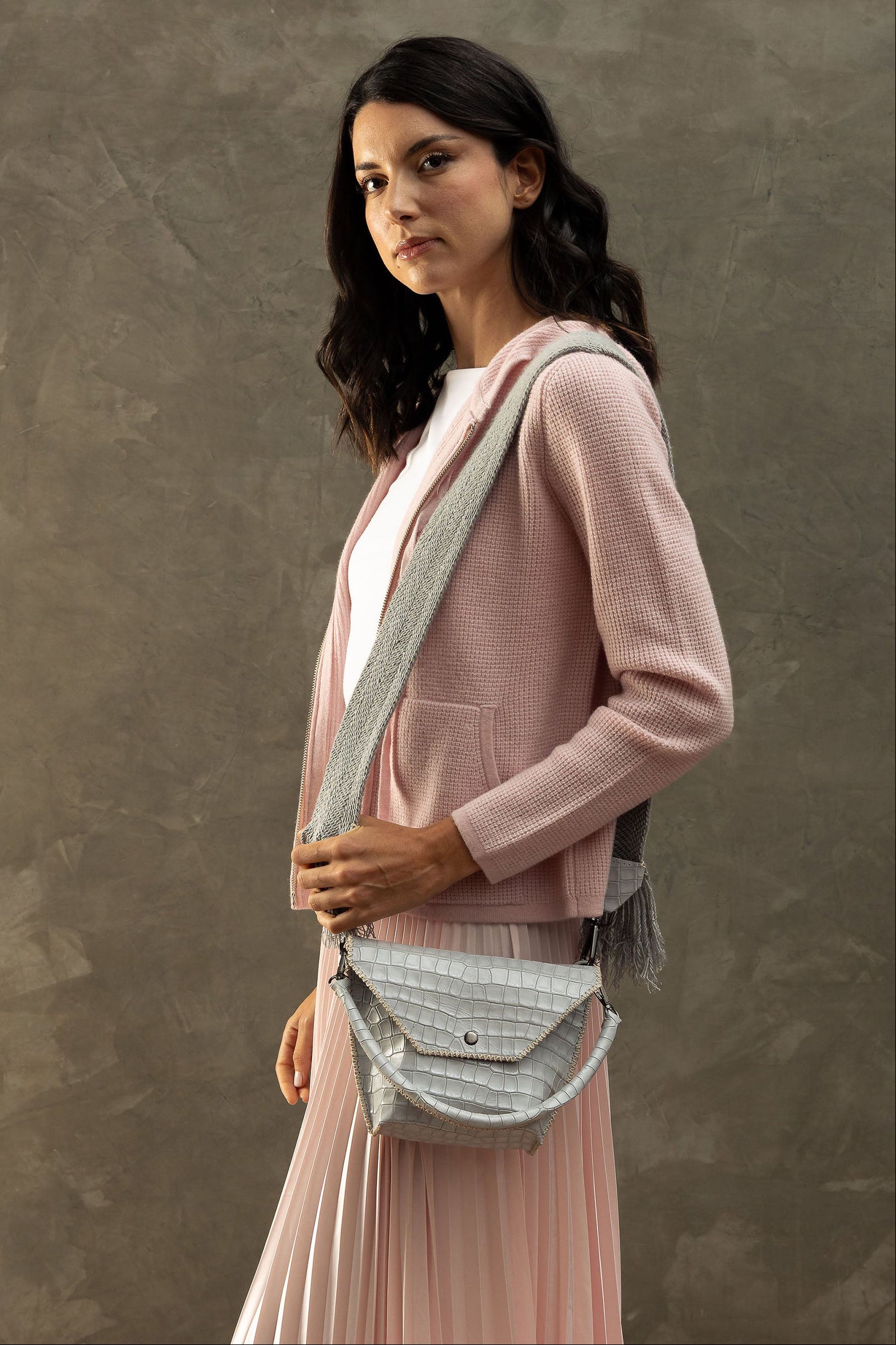 PIAMA TOTE BAG X-SMALL / LIGHT BLUE GRAY - GRAY  #340018