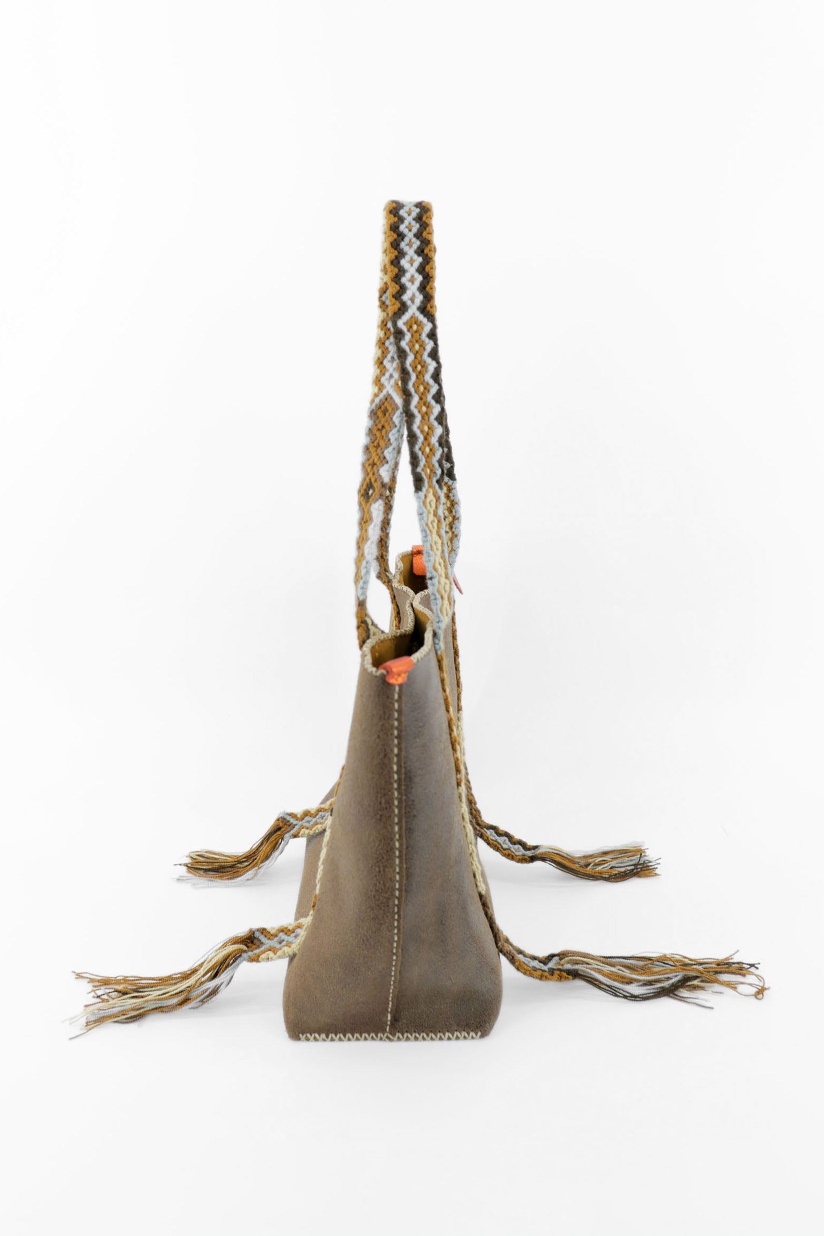 PIAMA TOTE BAG MEDIUM / BROWN -  MUSTARD #180008