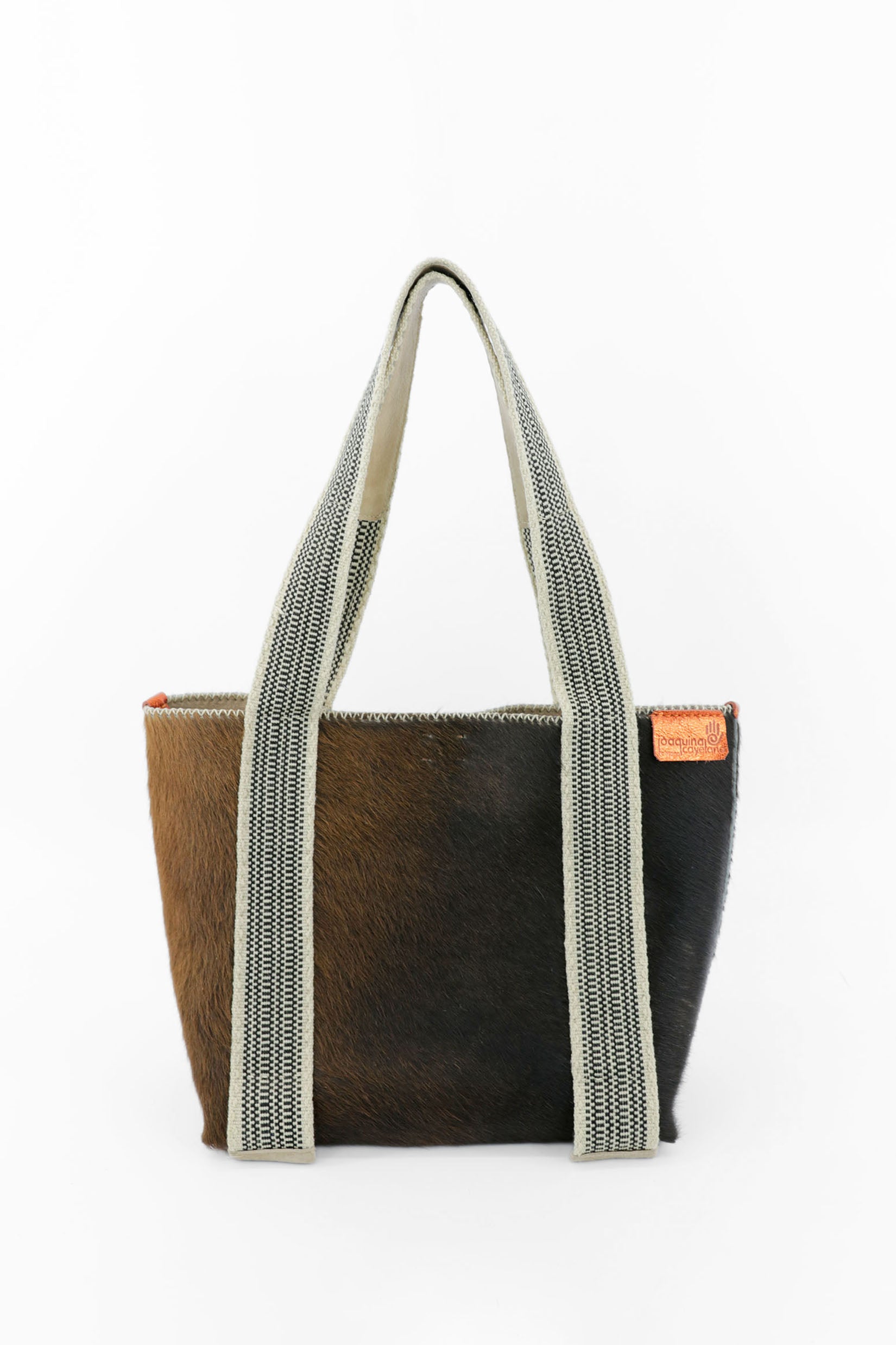 PIAMA TOTE BAG MEDIUM FURRY / DRK BRW - BEIGE #190004