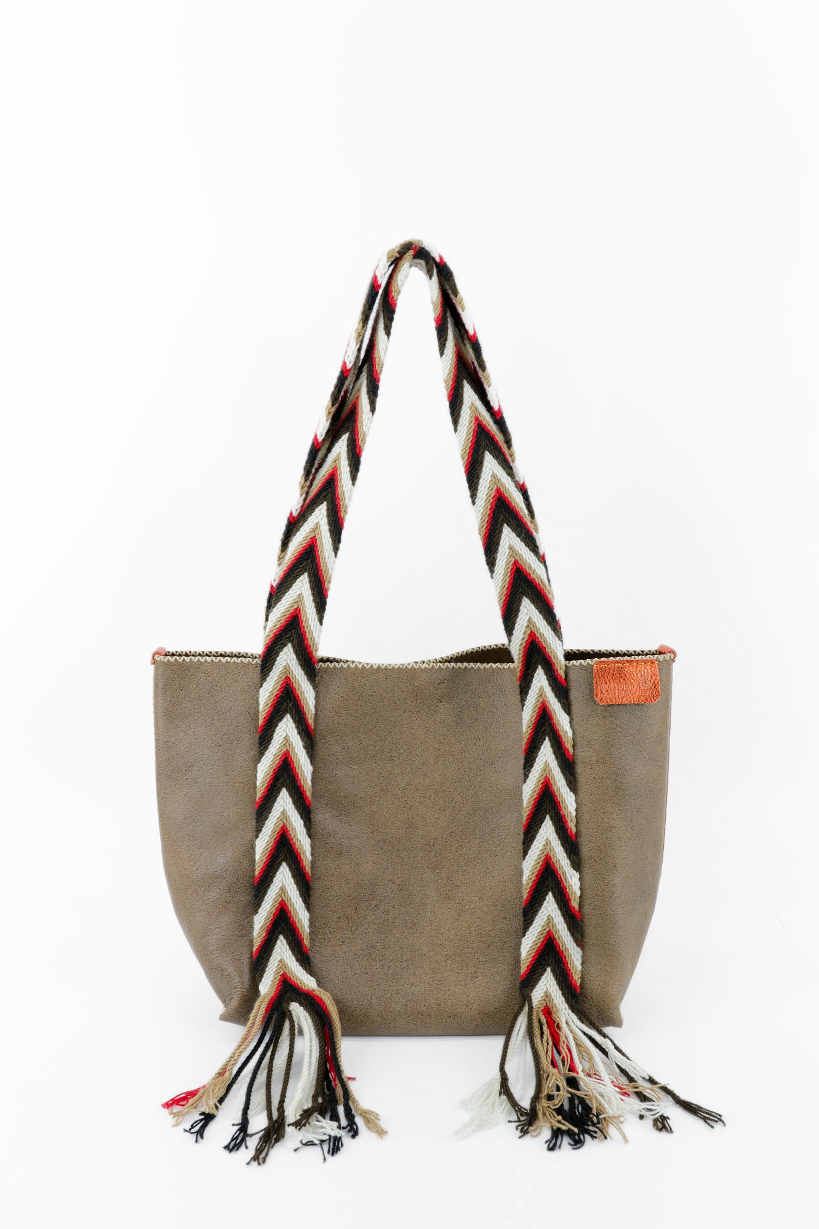 PIAMA TOTE BAG MEDIUM / BRW -  DRK COL BRW #180009