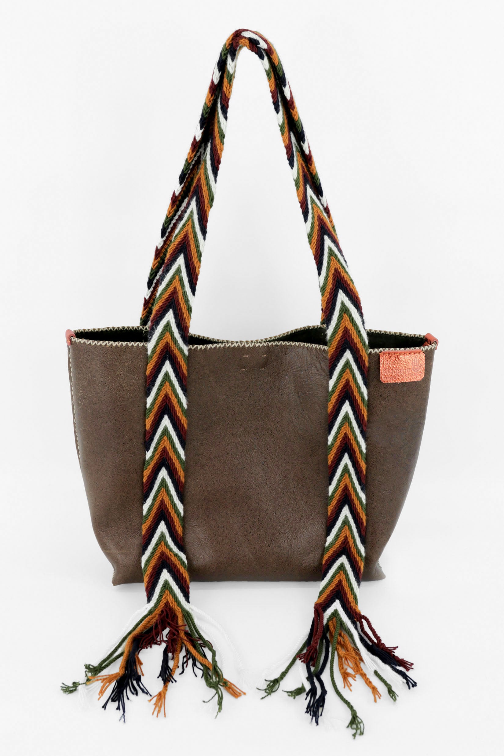 PIAMA TOTE BAG MEDIUM / BRW -  OLIVE #180002