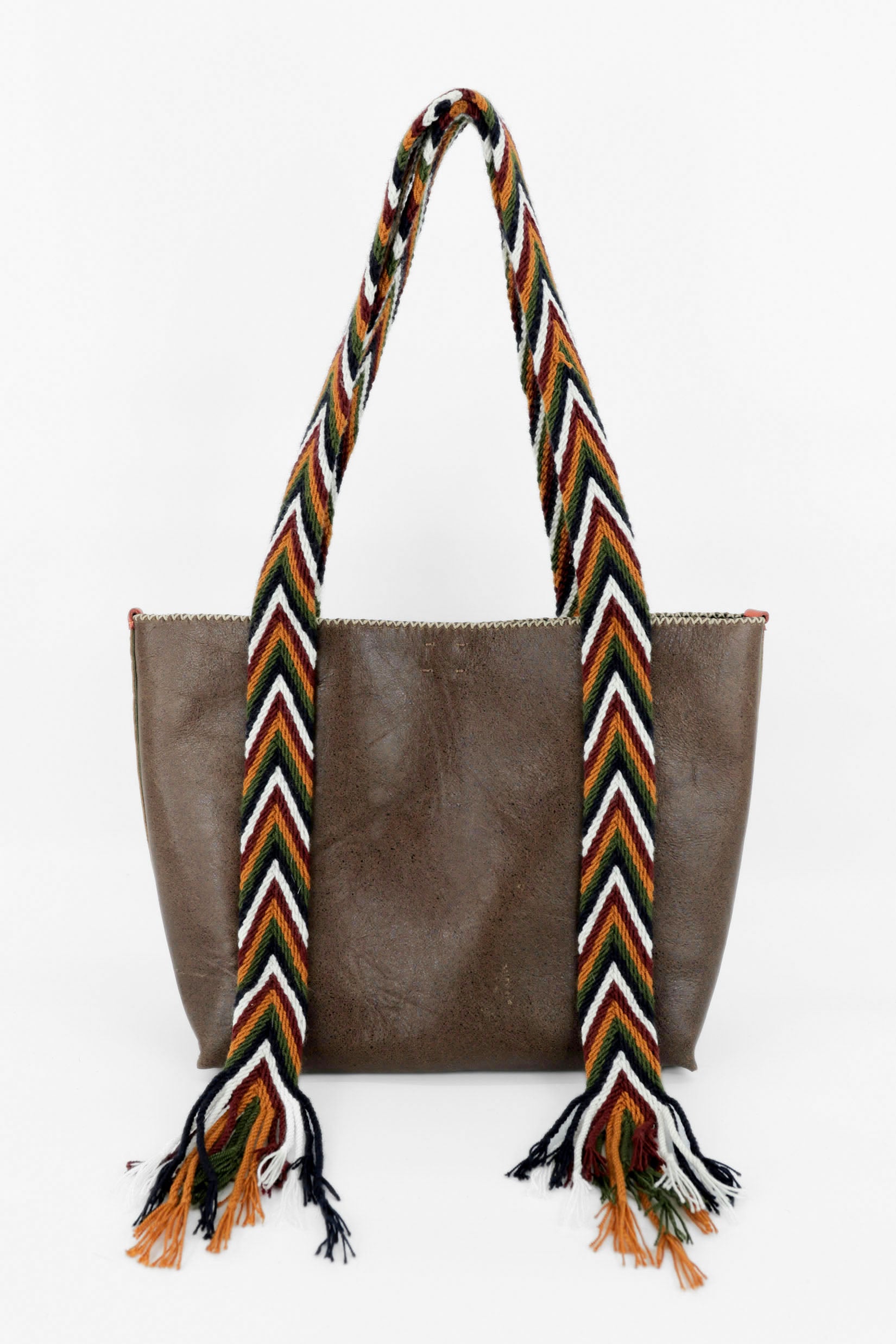 PIAMA TOTE BAG MEDIUM / BRW -  OLIVE #180002