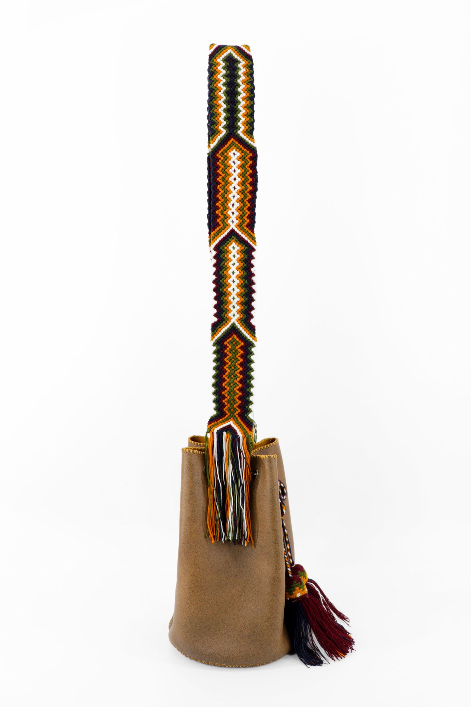 APÜNÜ BUCKET BAG LARGE / CAMEL BRW - MUSTARD #110034