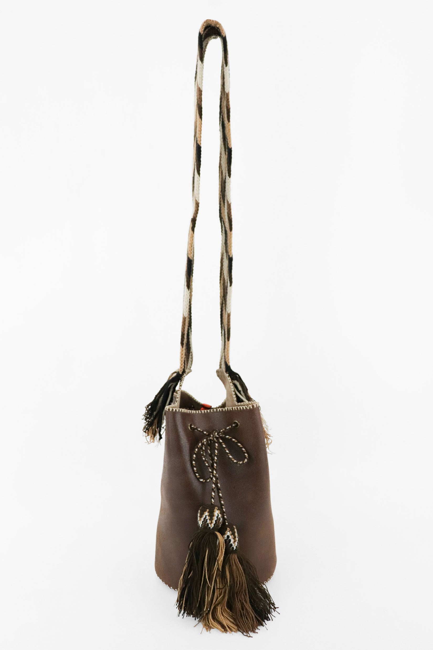 APÜNÜ BUCKET BAG LARGE / BRW - MED BEIGE #110001