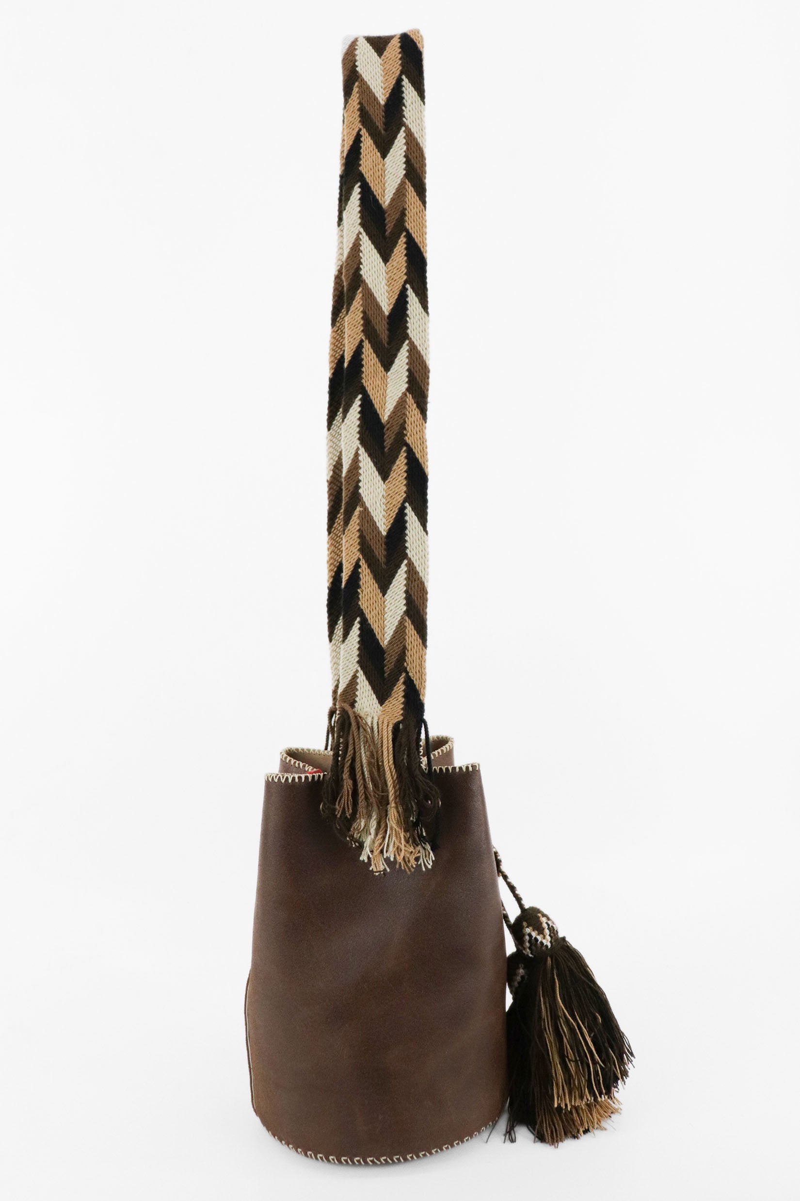 APÜNÜ BUCKET BAG LARGE / BRW - MED BEIGE #110001