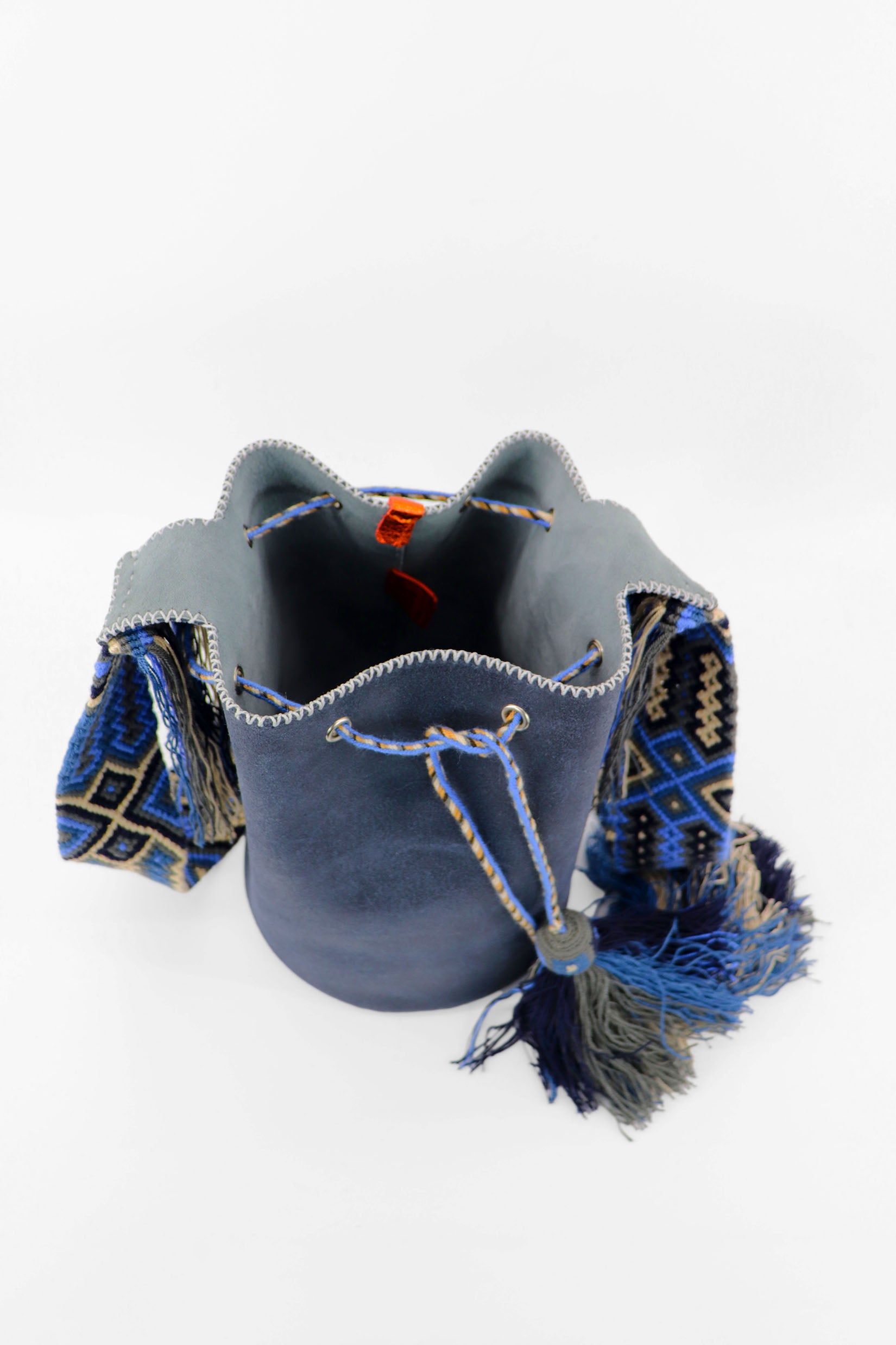 APÜNÜ BUCKET BAG LARGE / NAVY - GRAY #110037