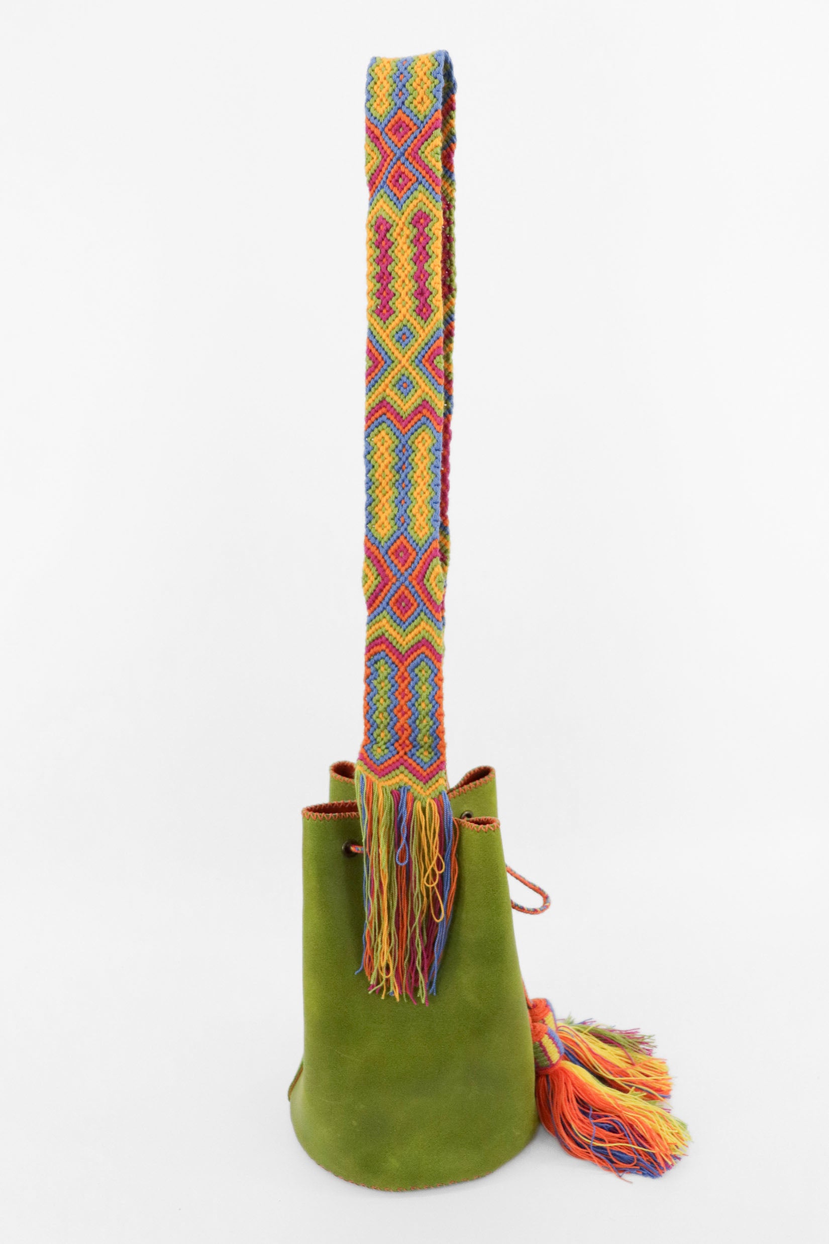 APÜNÜ BUCKET BAG LARGE / LIME GREEN - ORANGE #110014