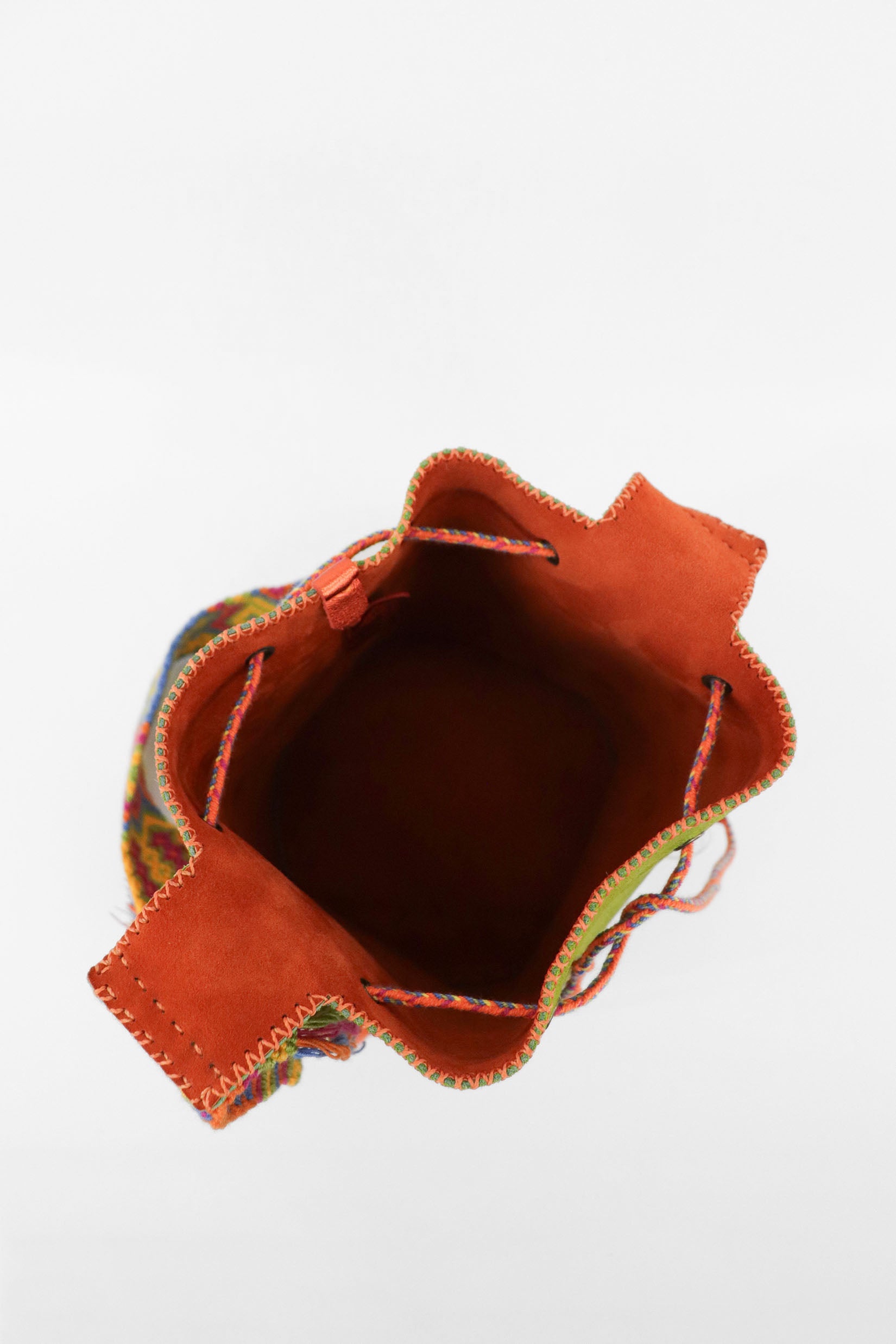 APÜNÜ BUCKET BAG LARGE / LIME GREEN - ORANGE #110014