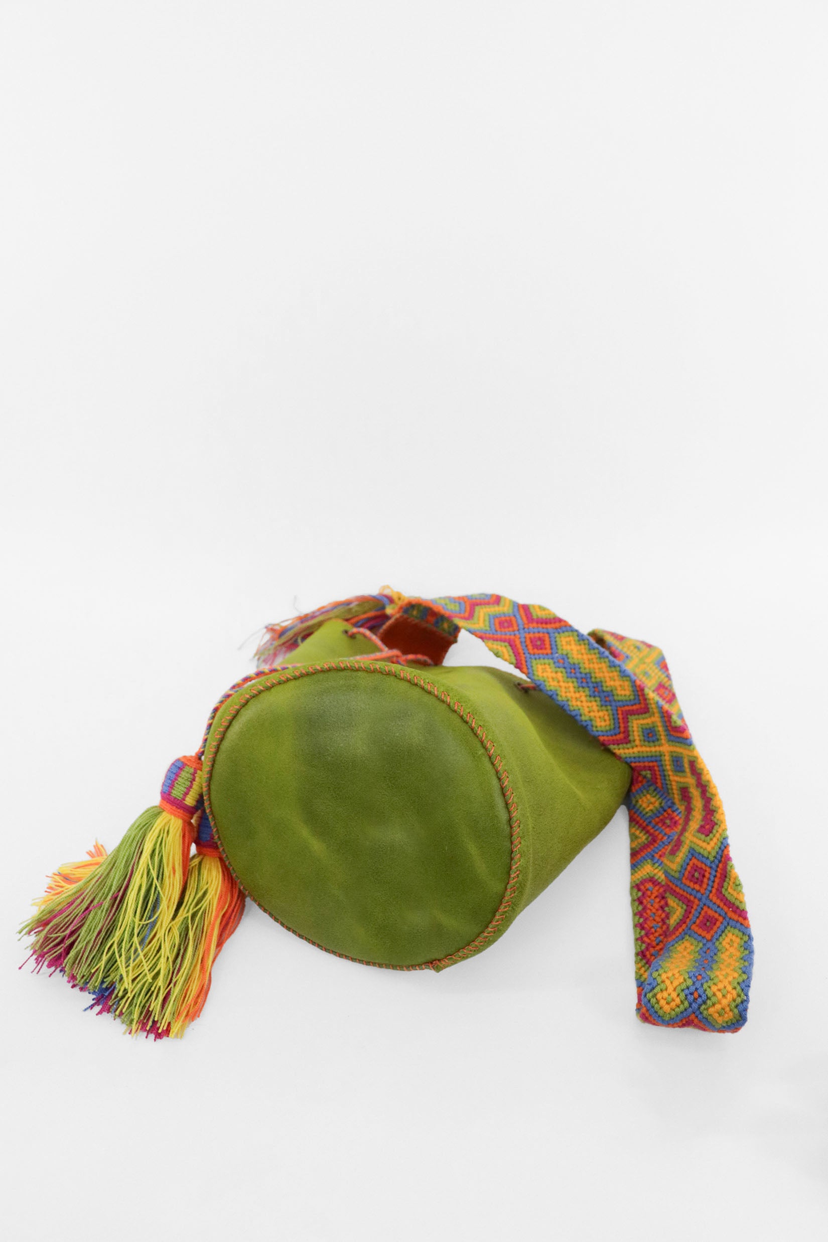 APÜNÜ BUCKET BAG LARGE / LIME GREEN - ORANGE #110014