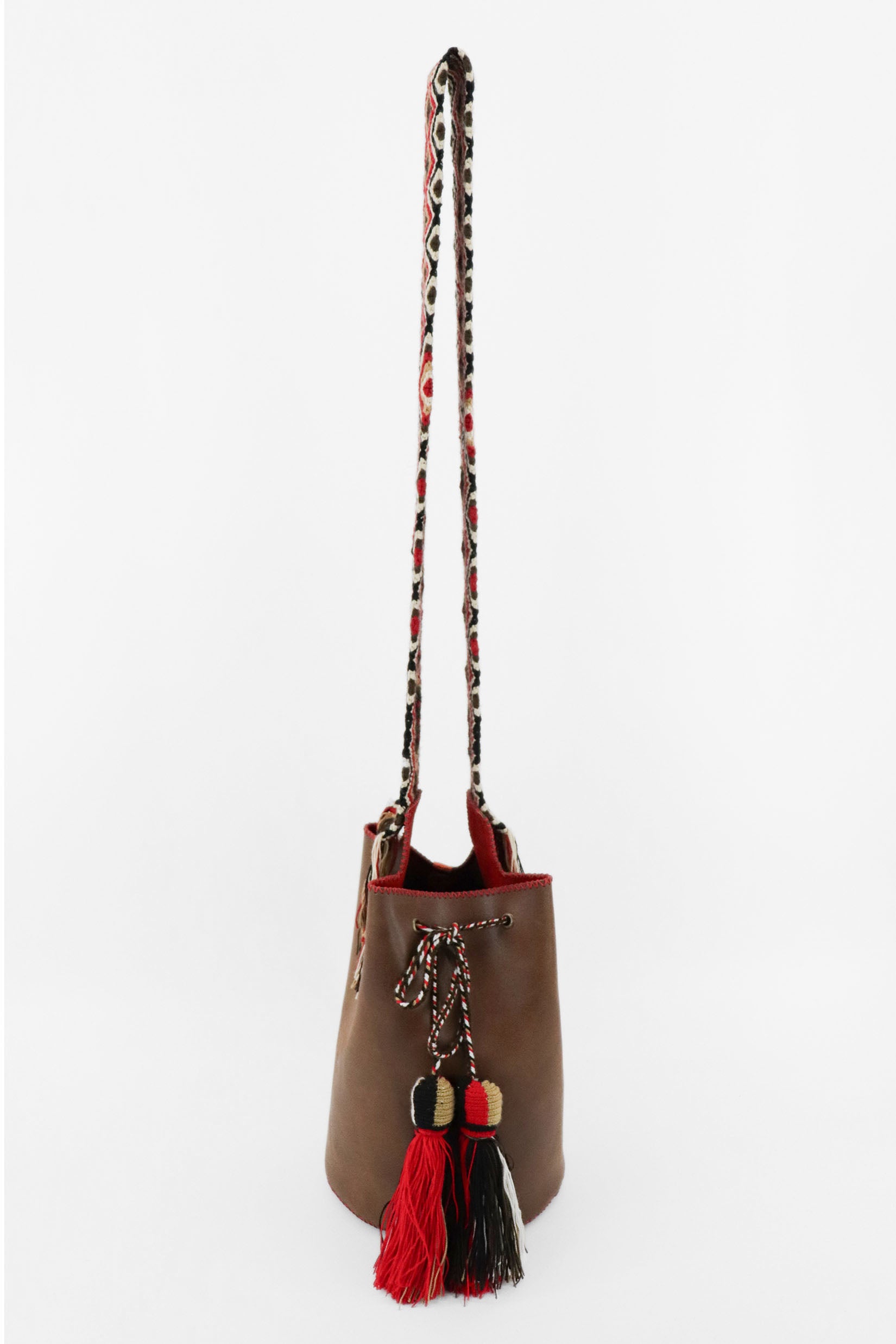 APÜNÜ BUCKET BAG LARGE / BRW - RED #110008