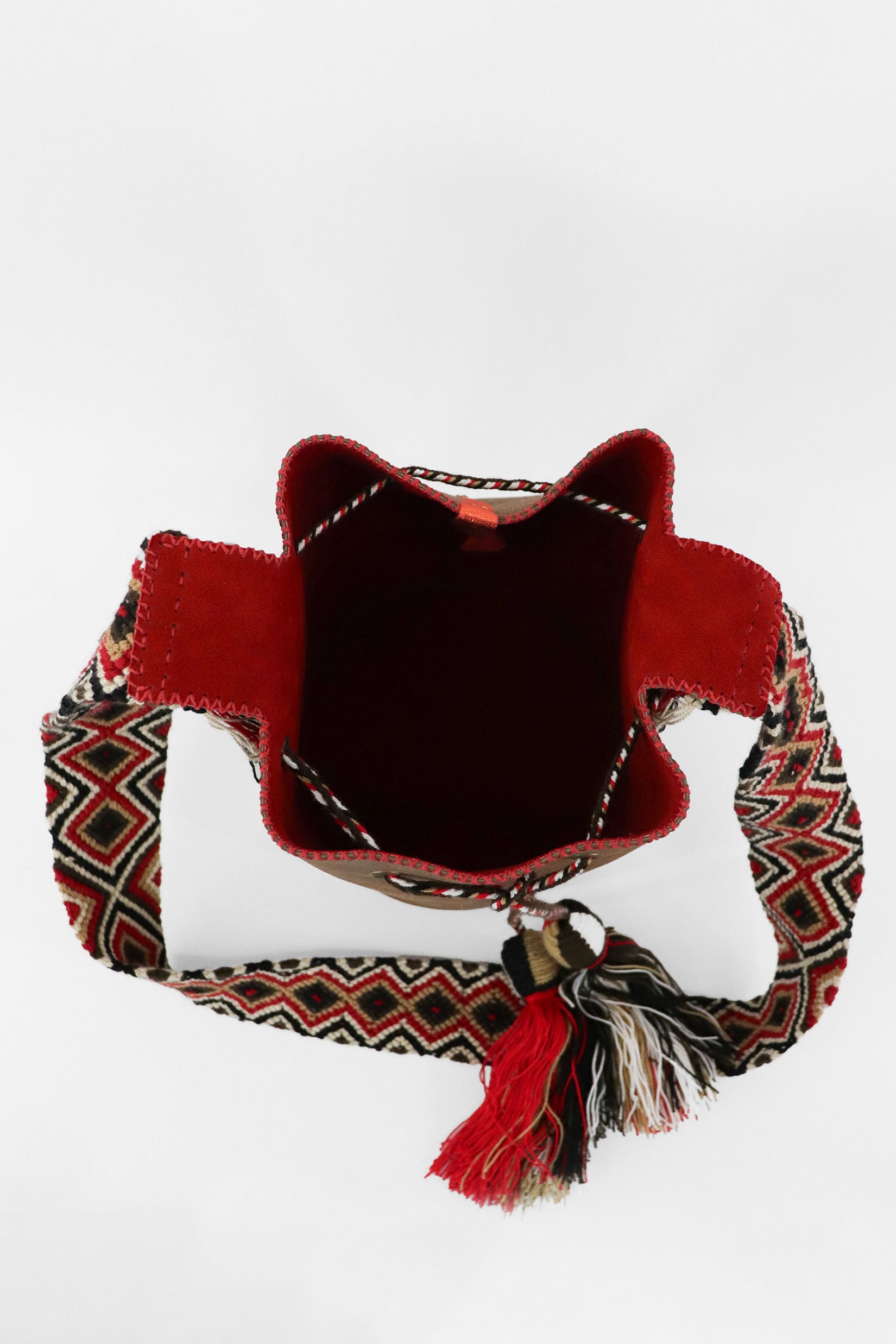 APÜNÜ BUCKET BAG LARGE / BRW - RED #110008