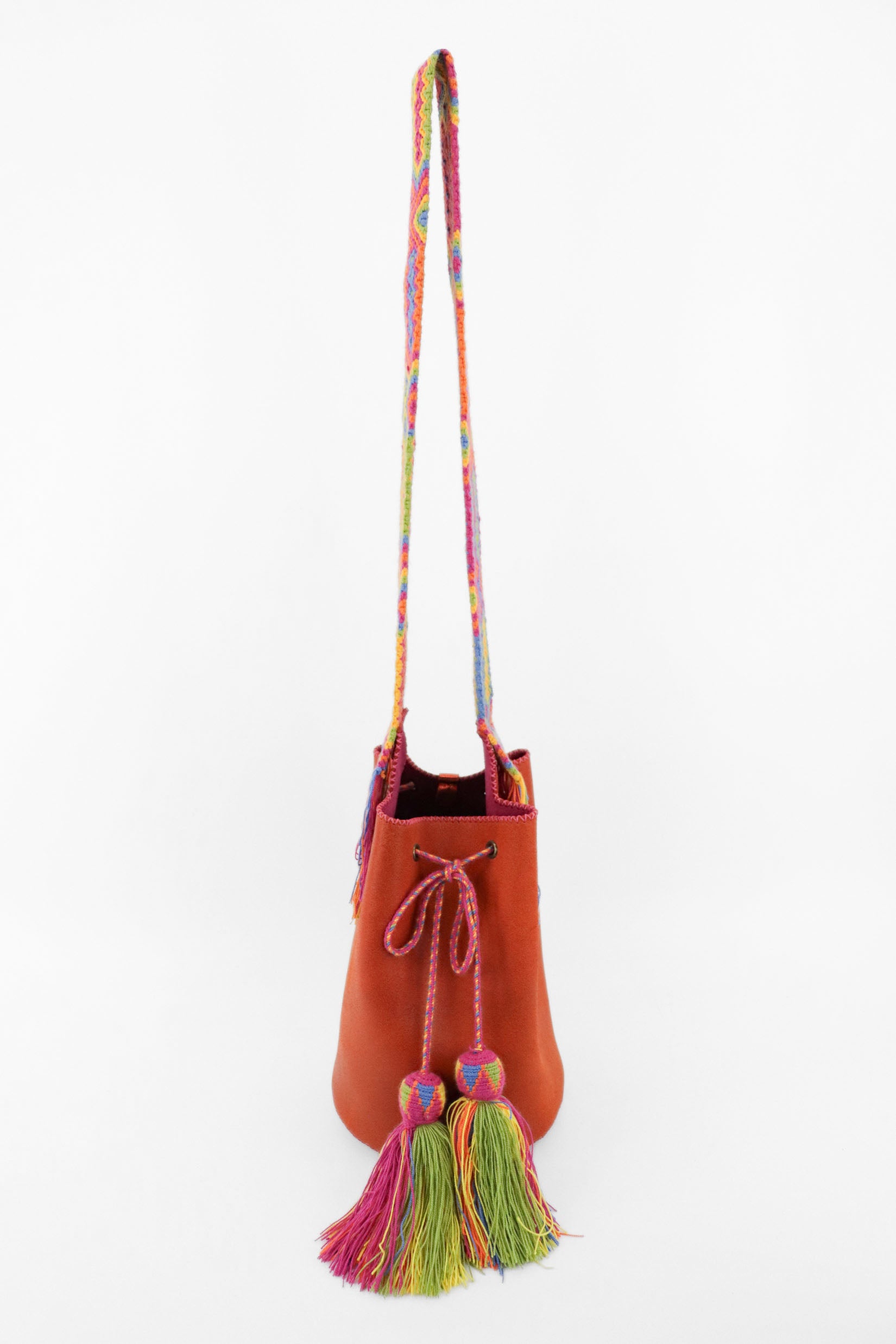 APÜNÜ BUCKET BAG LARGE / ORANGE - FUCHSIA #110013