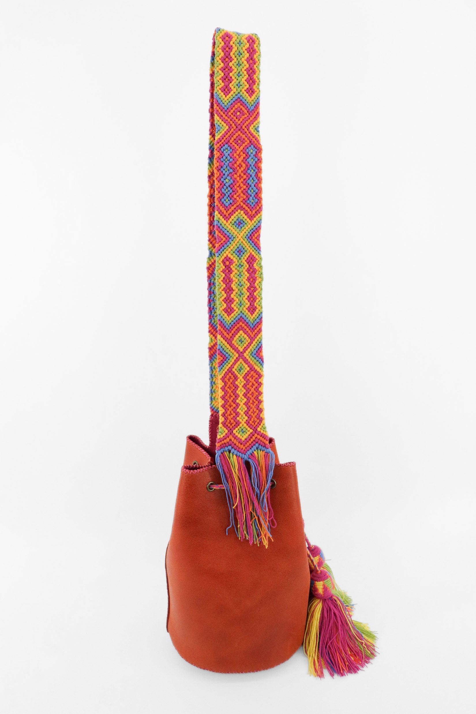 APÜNÜ BUCKET BAG LARGE / ORANGE - FUCHSIA #110013