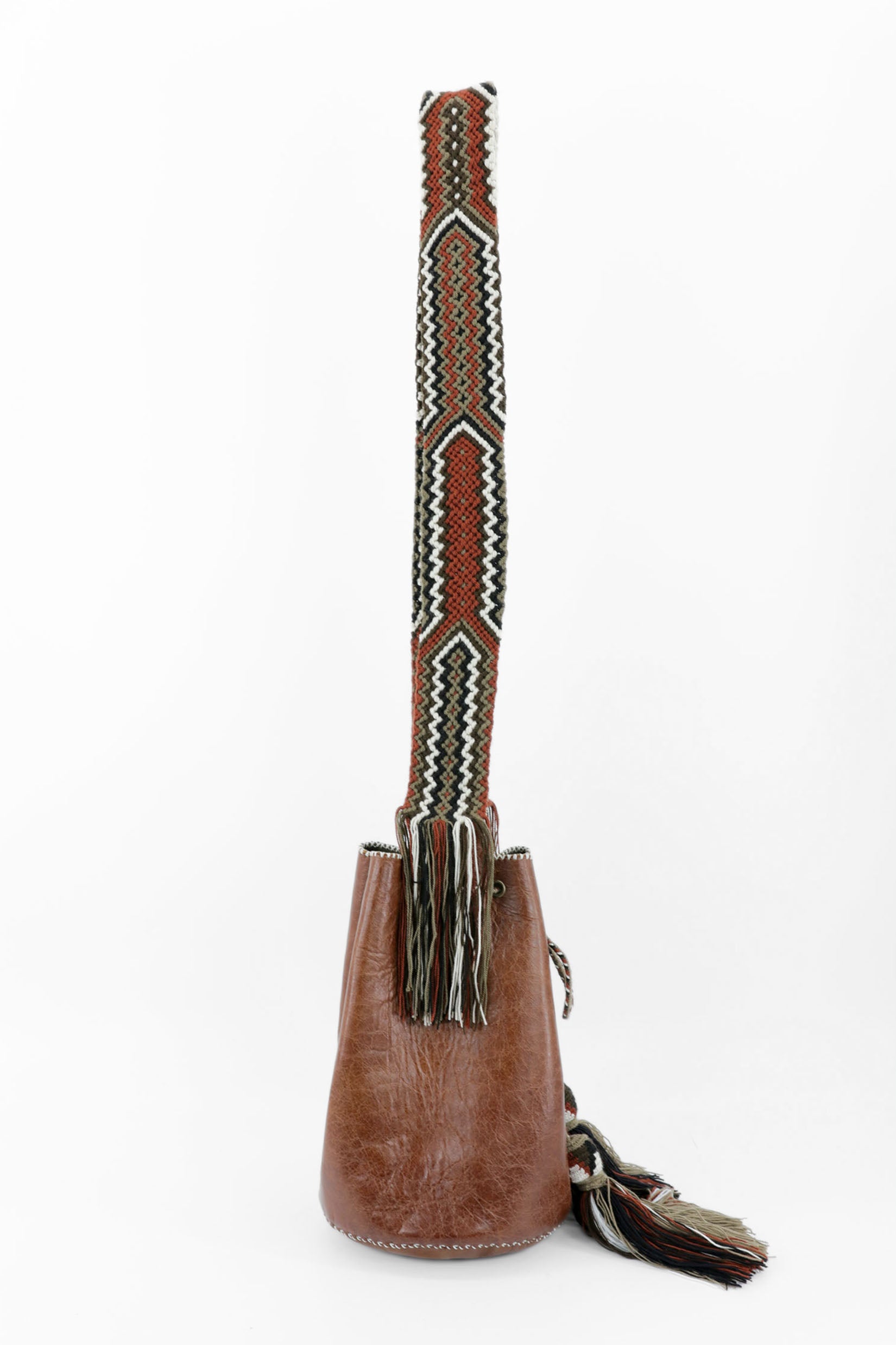 APÜNÜ BUCKET BAG LARGE / COL BRW - OLIVE GREEN #110027