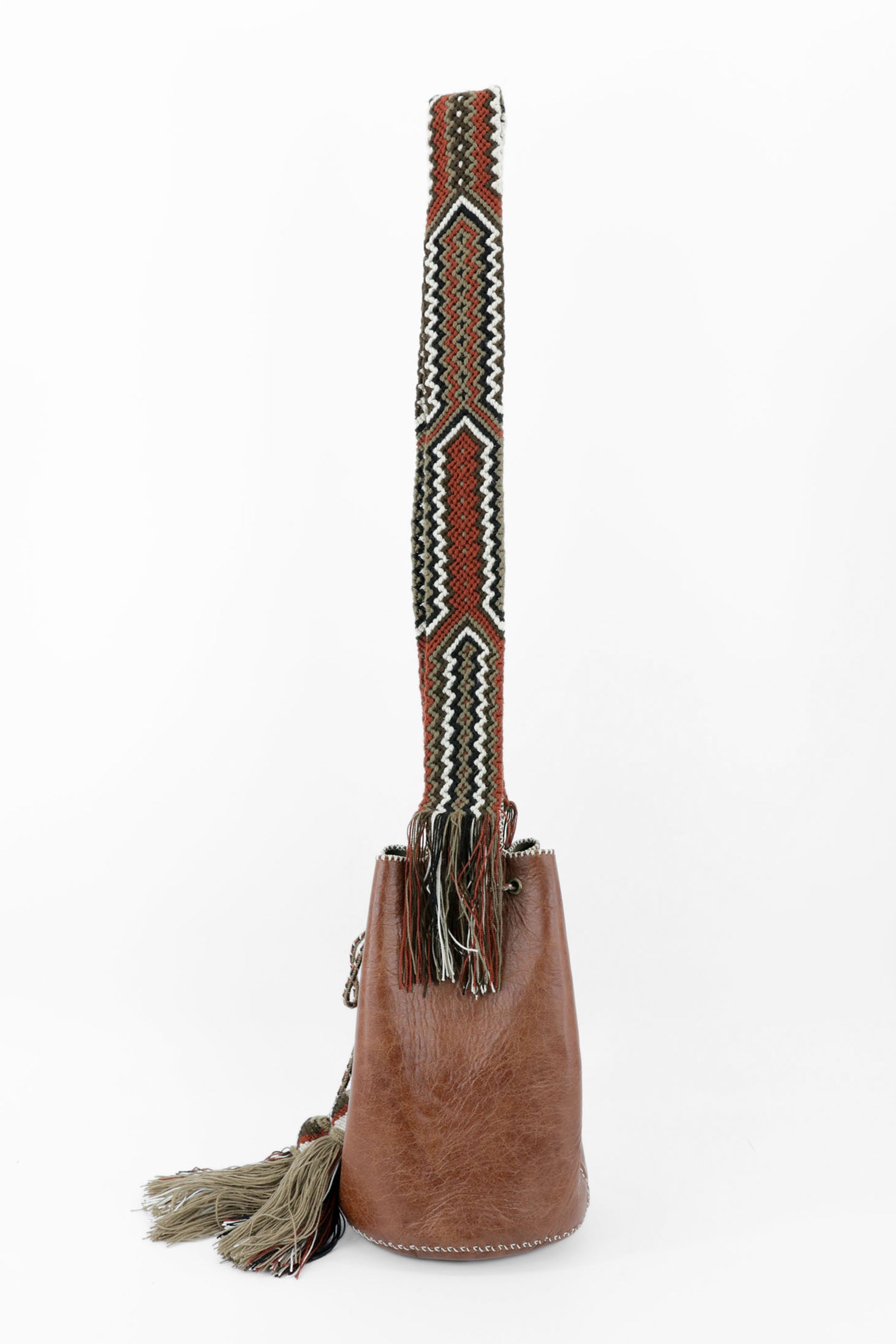 APÜNÜ BUCKET BAG LARGE / COL BRW - OLIVE GREEN #110027