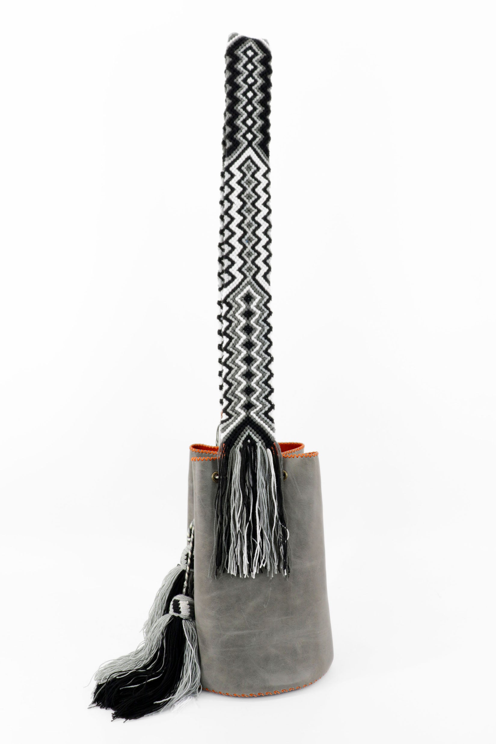 APÜNÜ BUCKET BAG LARGE / GRAY - ORANGE #110040