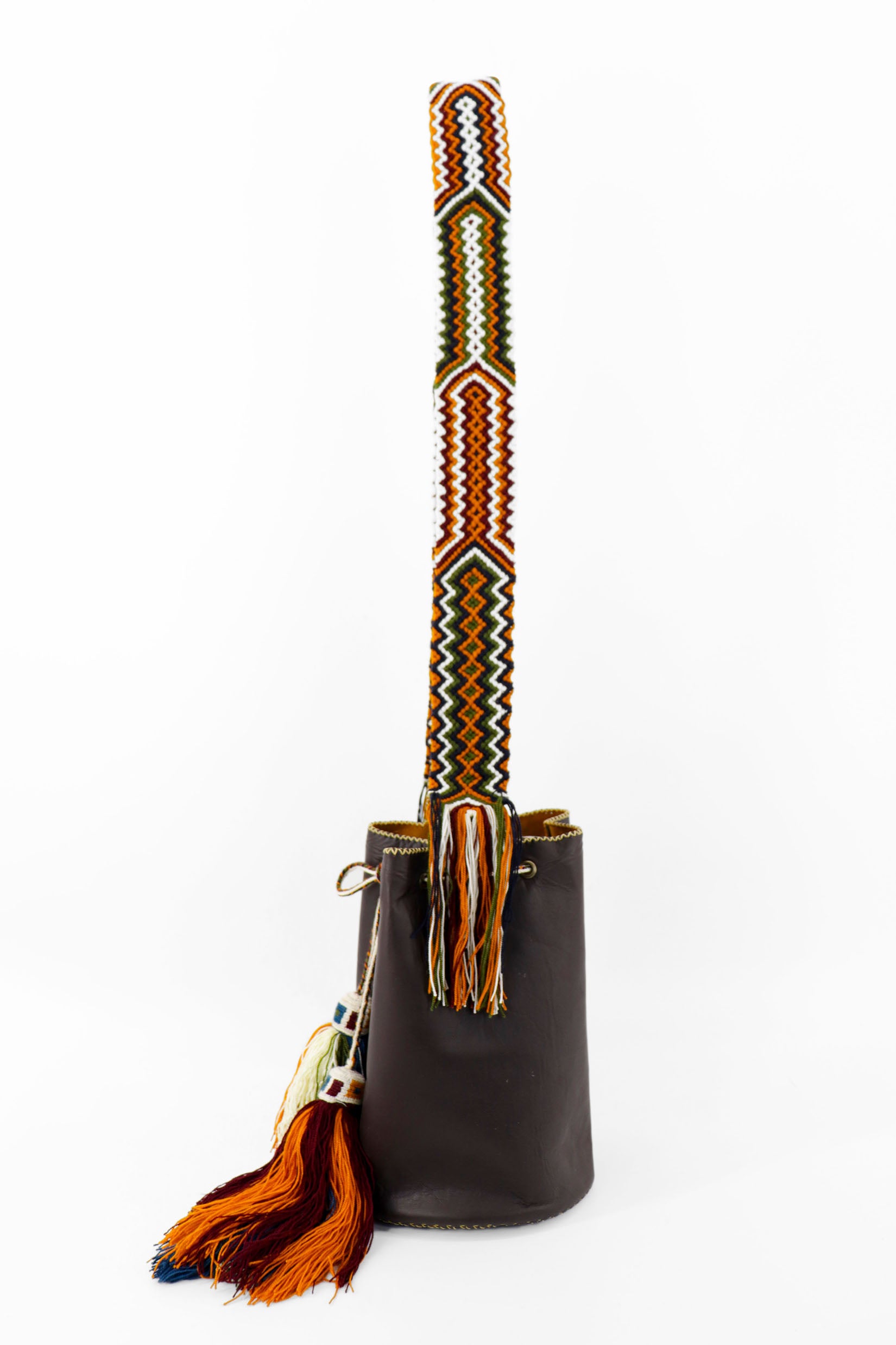 APÜNÜ BUCKET BAG LARGE / DRK BRW - MUSTARD #110035