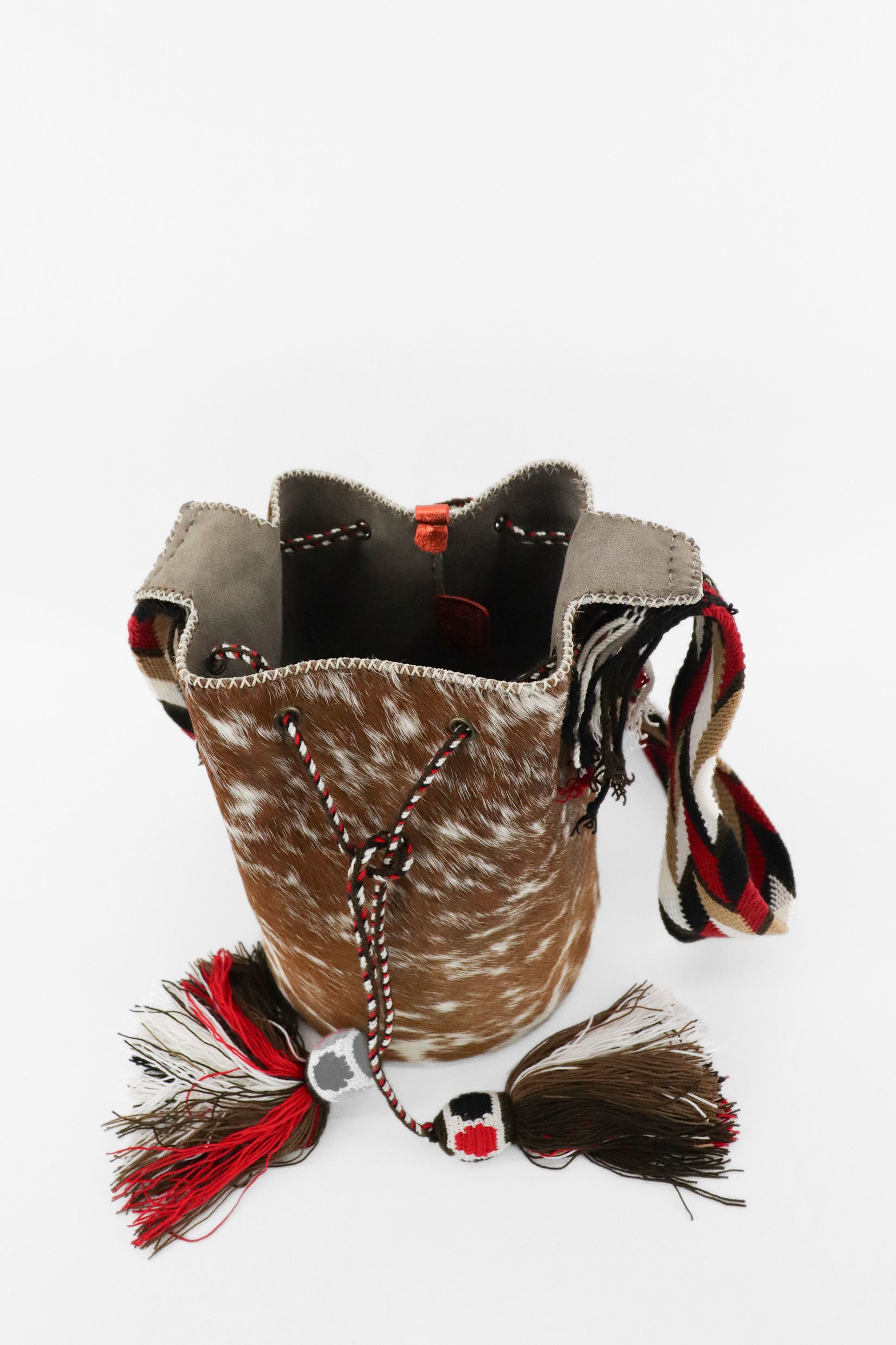 APÜNÜ BUCKET BAG LARGE FURRY / CARM&WH - BEIGE #100008