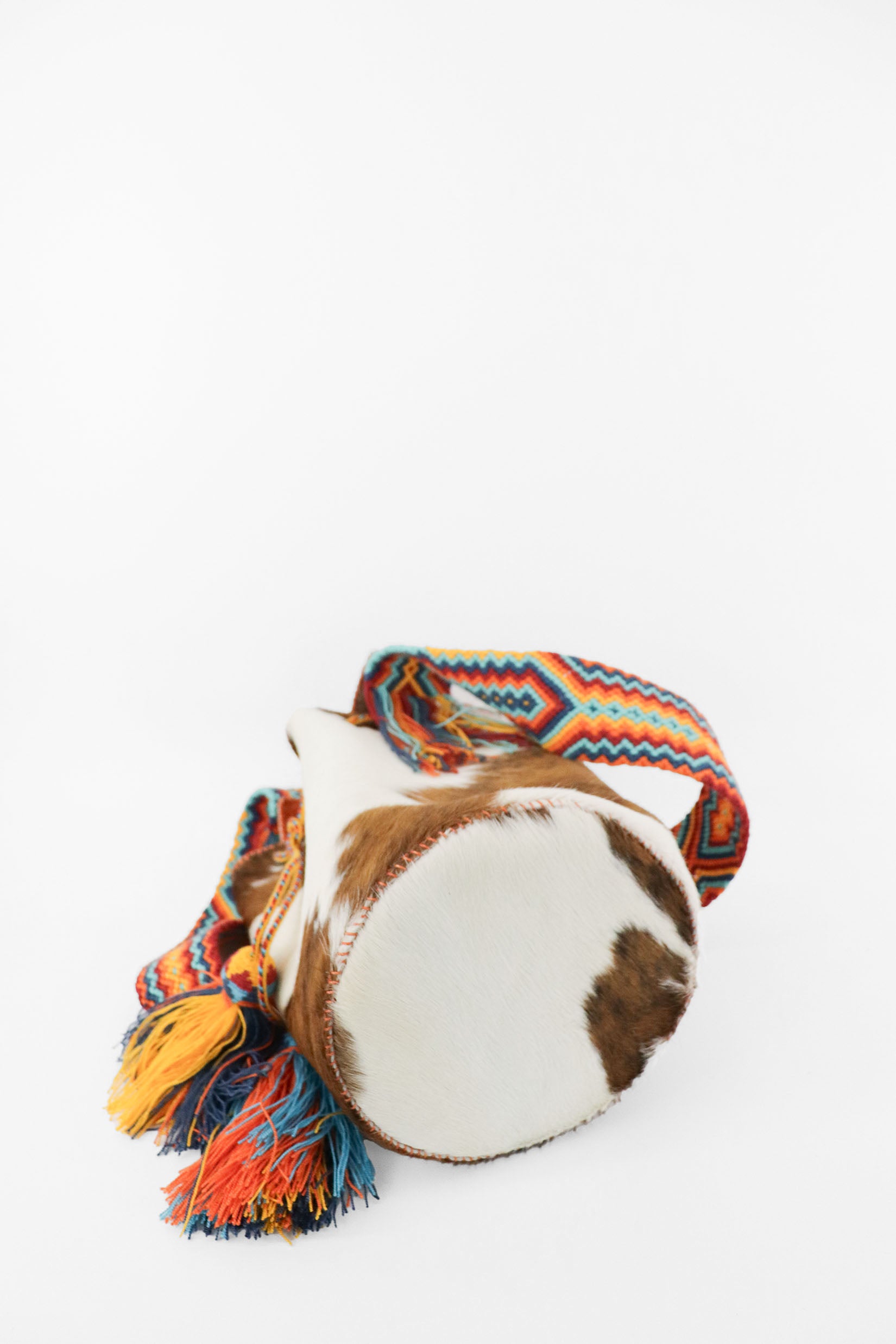 APÜNÜ BUCKET BAG LARGE FURRY / CARM&WH  - ORANGE #100009