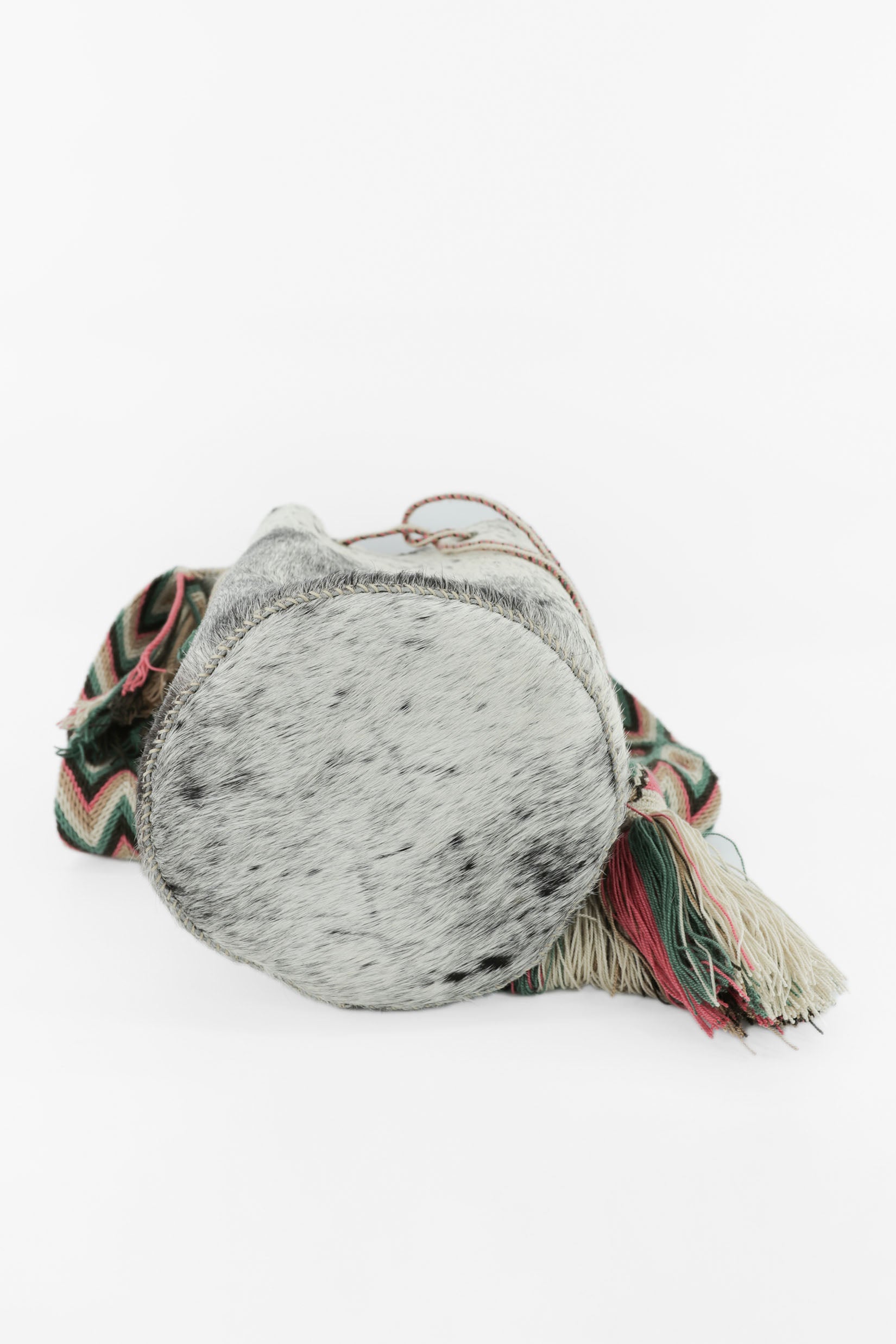 APÜNÜ BUCKET BAG LARGE FURRY / WH&BRW - DARK OLIVE #100016