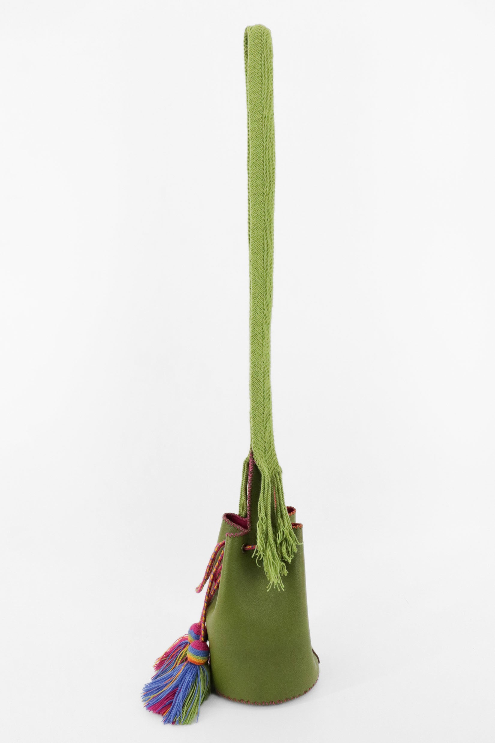 APÜNÜ BUCKET BAG SMALL / APPLE GREEN - FUCHSIA #120019