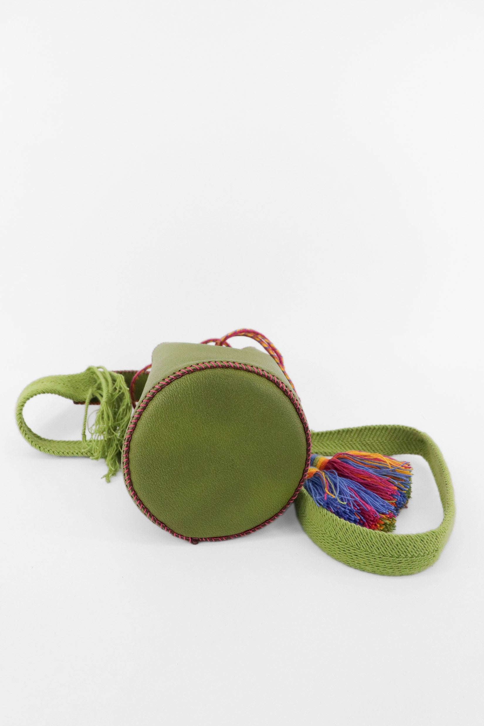 APÜNÜ BUCKET BAG SMALL / APPLE GREEN - FUCHSIA #120019