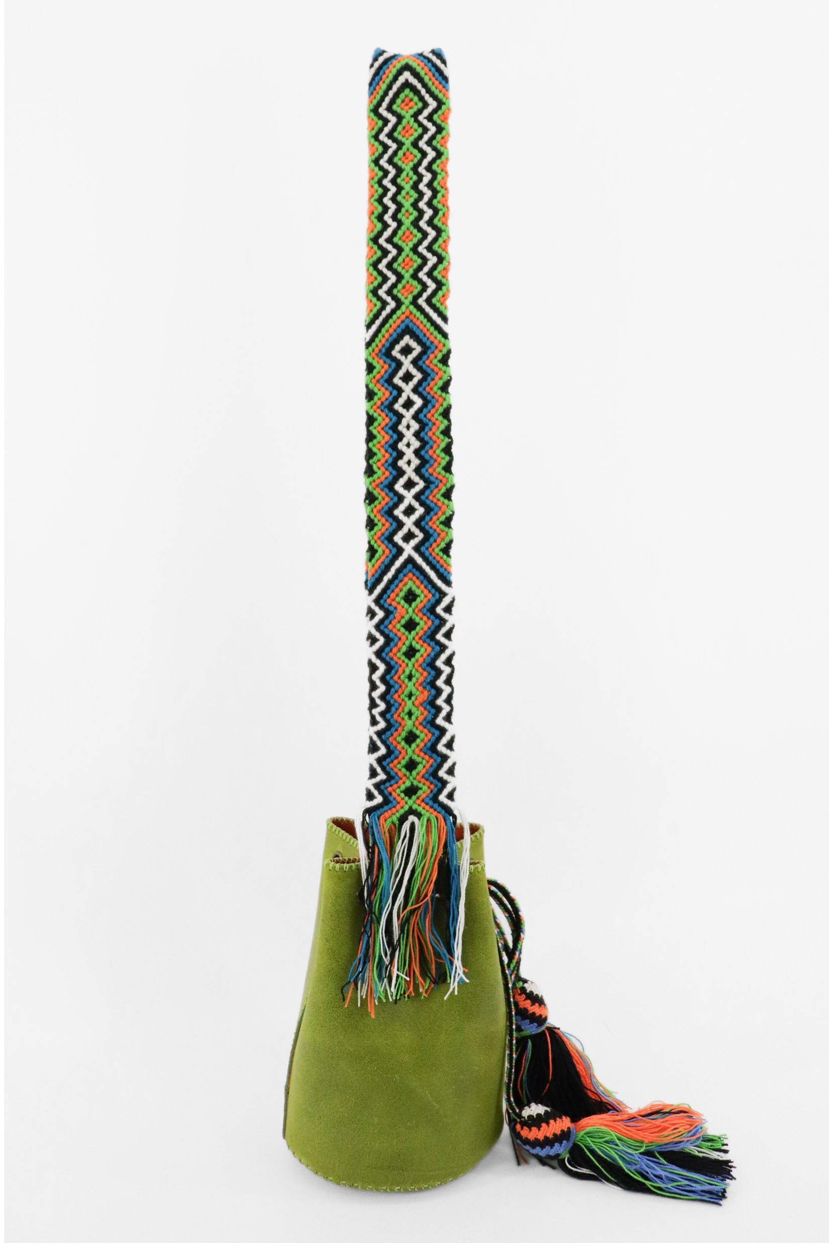 APÜNÜ BUCKET BAG SMALL / APPLE GREEN - ORANGE #120021