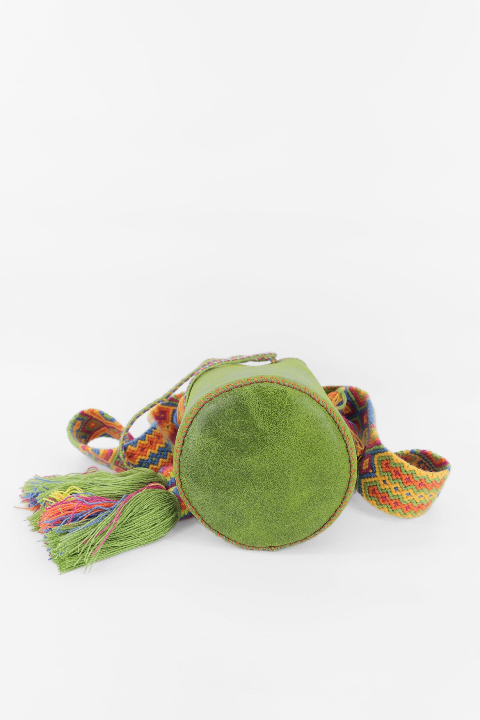 APÜNÜ BUCKET BAG SMALL / APPLE GREEN - ORANGE #120017