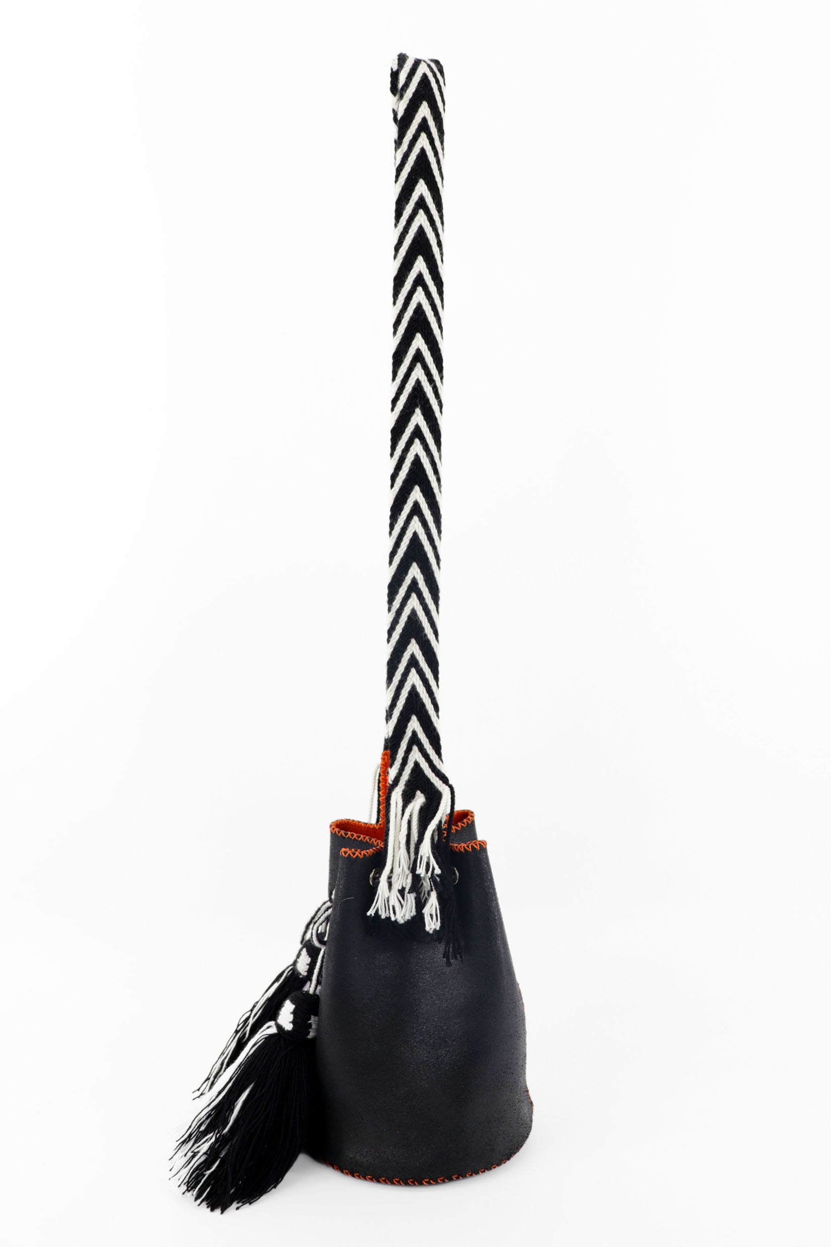 APÜNÜ BUCKET BAG SMALL / BLACK - ORANGE #120037