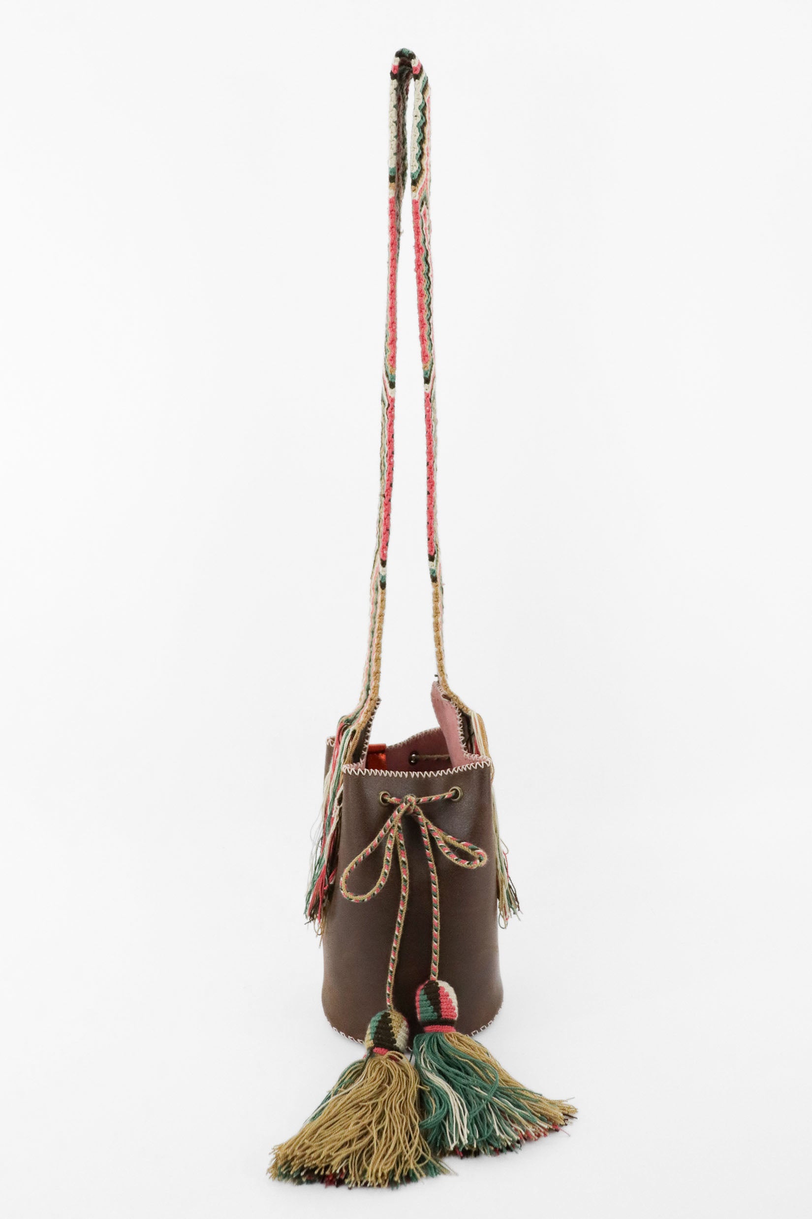 APÜNÜ BUCKET BAG SMALL / DRK BRW - PINK #120011