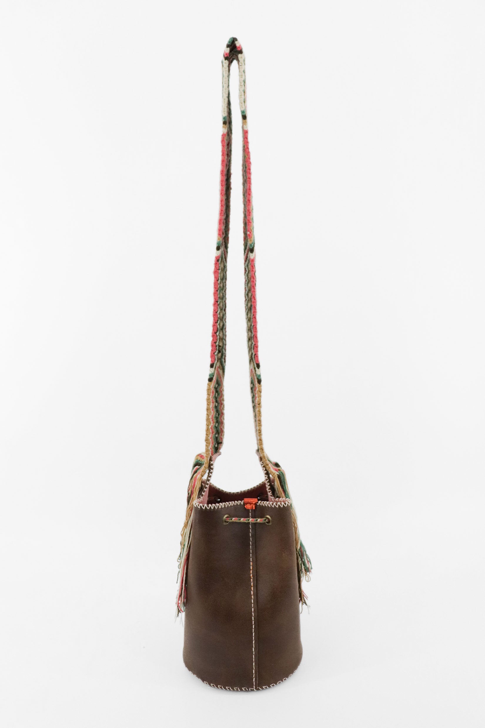 APÜNÜ BUCKET BAG SMALL / DRK BRW - PINK #120011