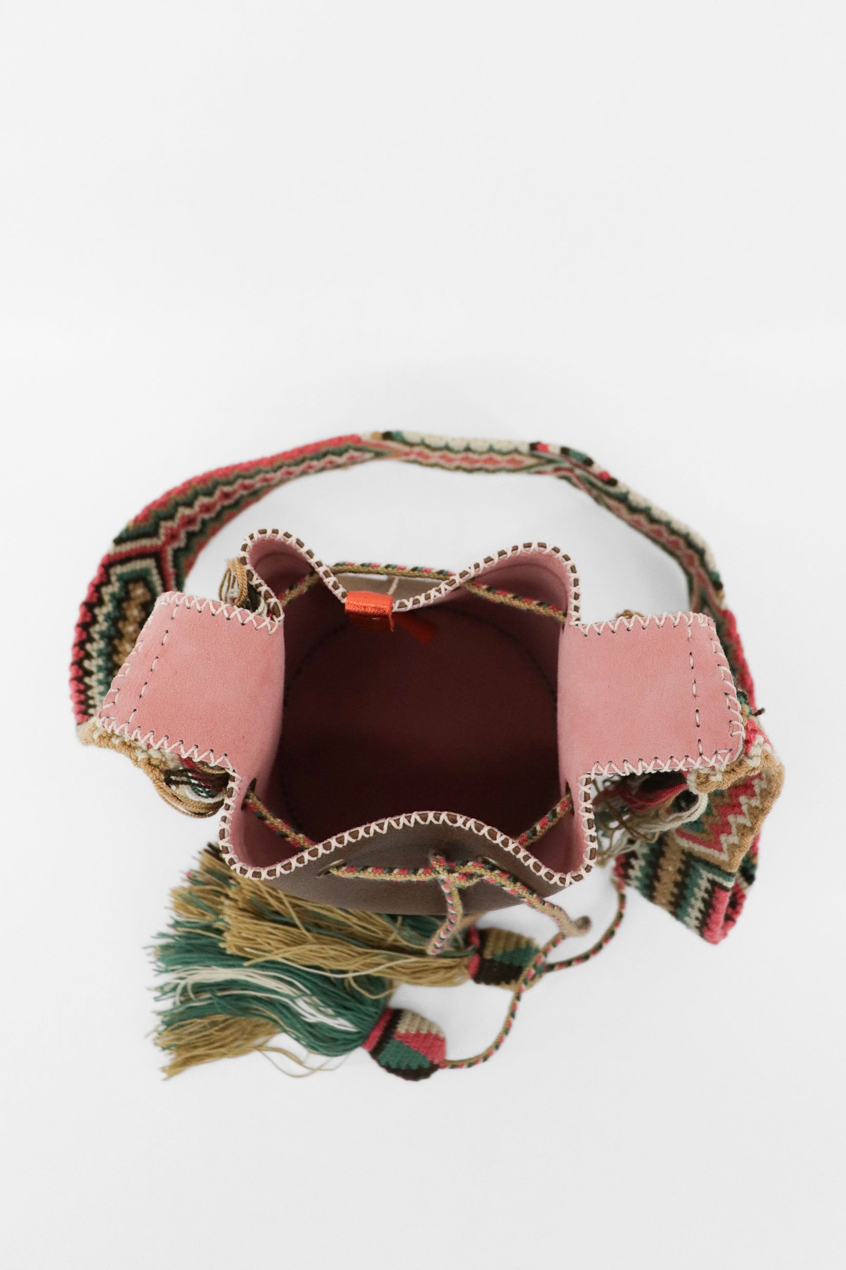 APÜNÜ BUCKET BAG SMALL / DRK BRW - PINK #120011