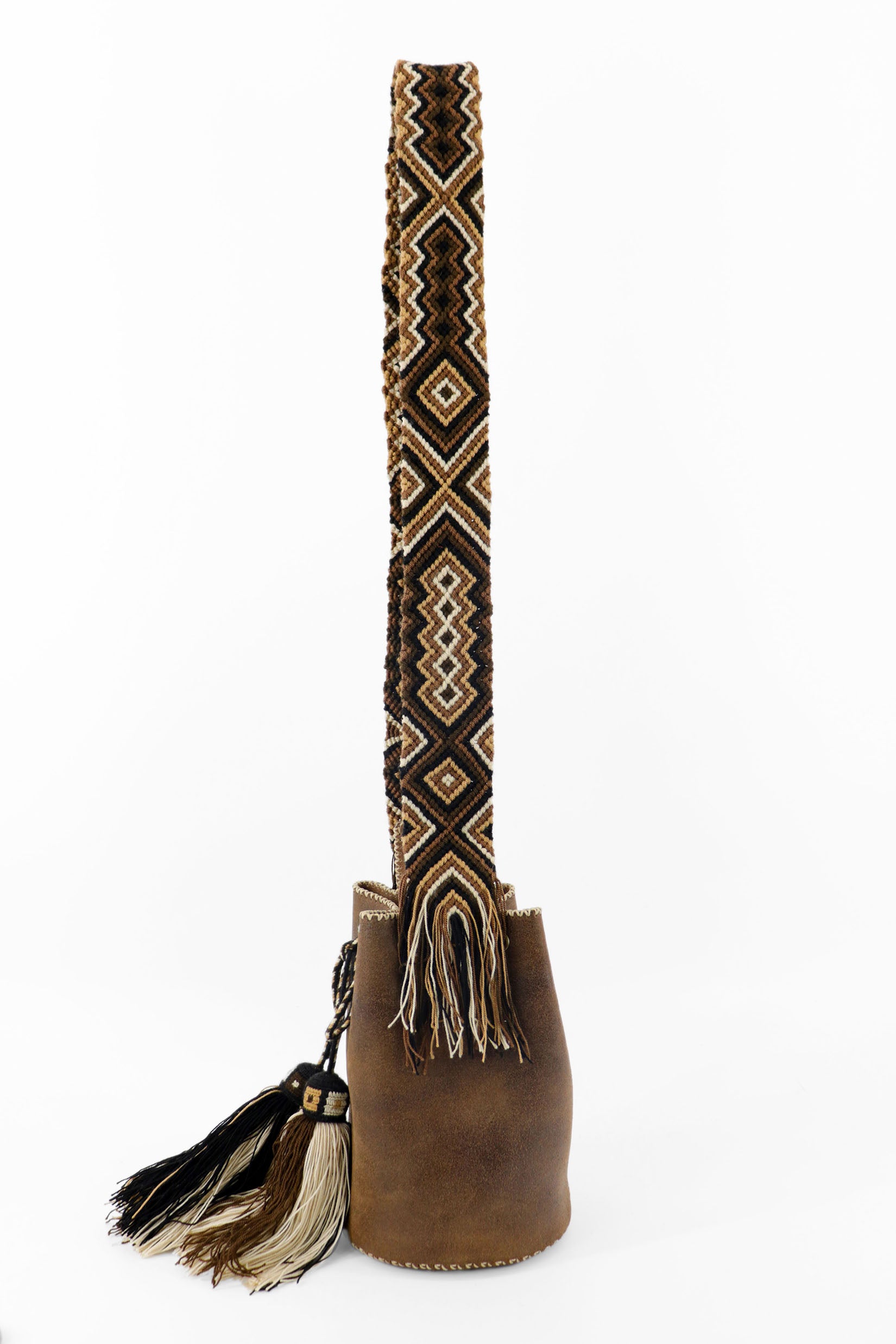 APÜNÜ BUCKET BAG SMALL / BRW - DARK CREAM #120038