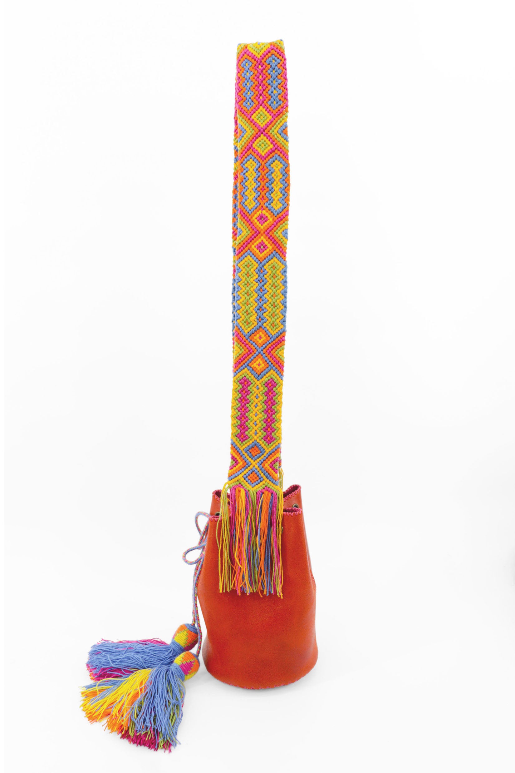 APÜNÜ BUCKET BAG SMALL / ORANGE - FUCHSIA #120028