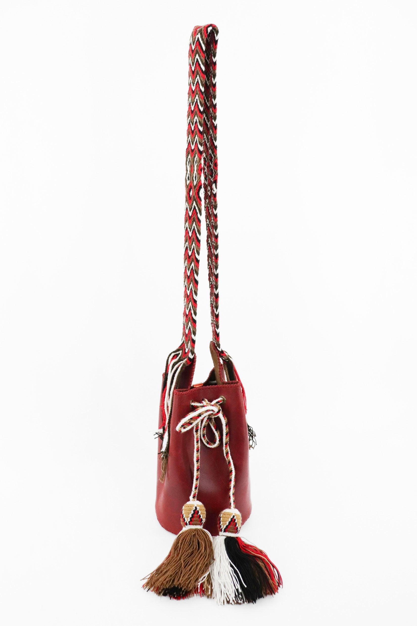 APÜNÜ BUCKET BAG SMALL / RED - COL BRW #120020