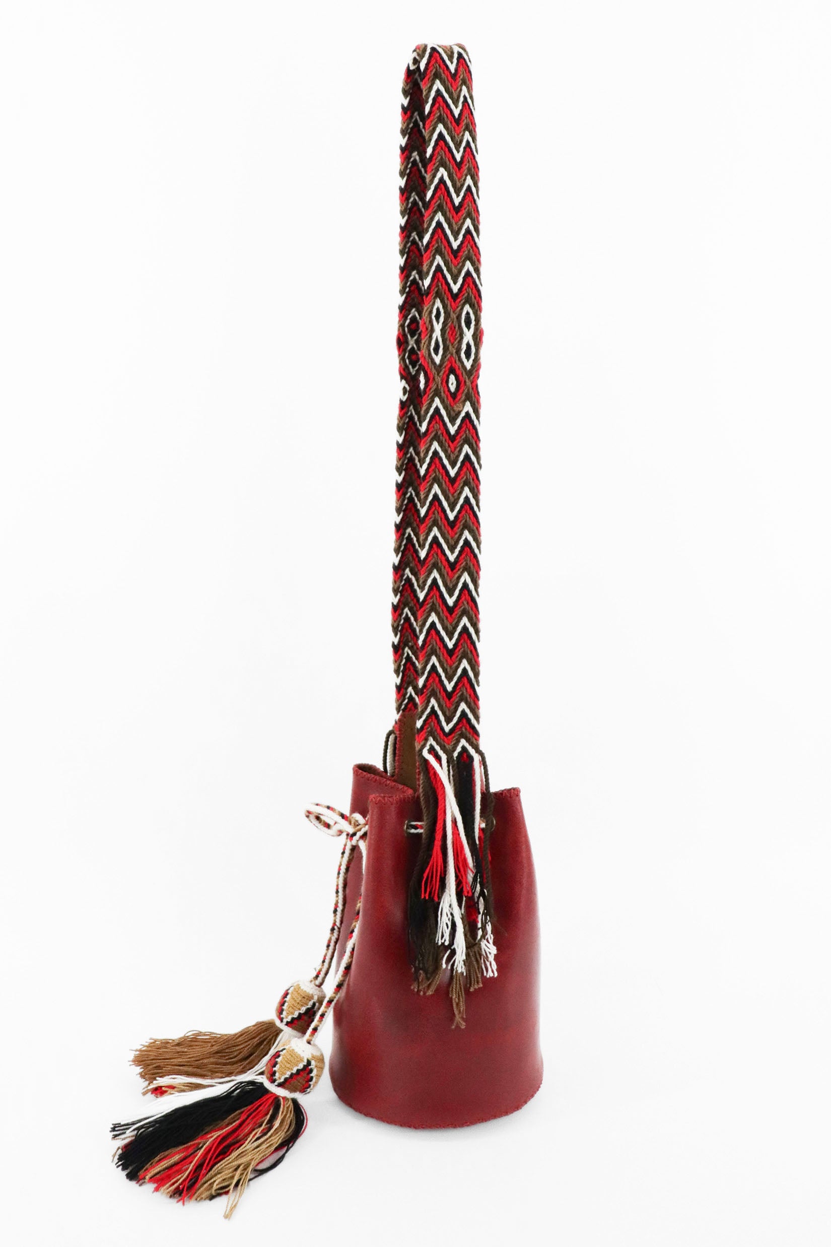 APÜNÜ BUCKET BAG SMALL / RED - COL BRW #120020