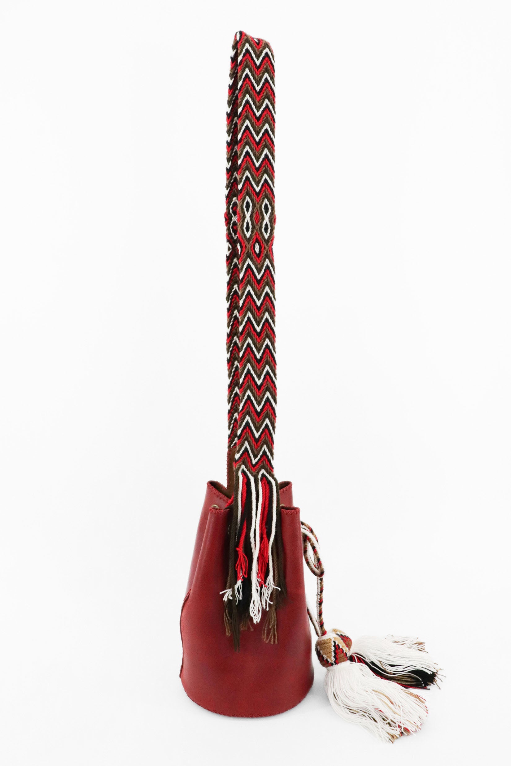 APÜNÜ BUCKET BAG SMALL / RED - COL BRW #120020