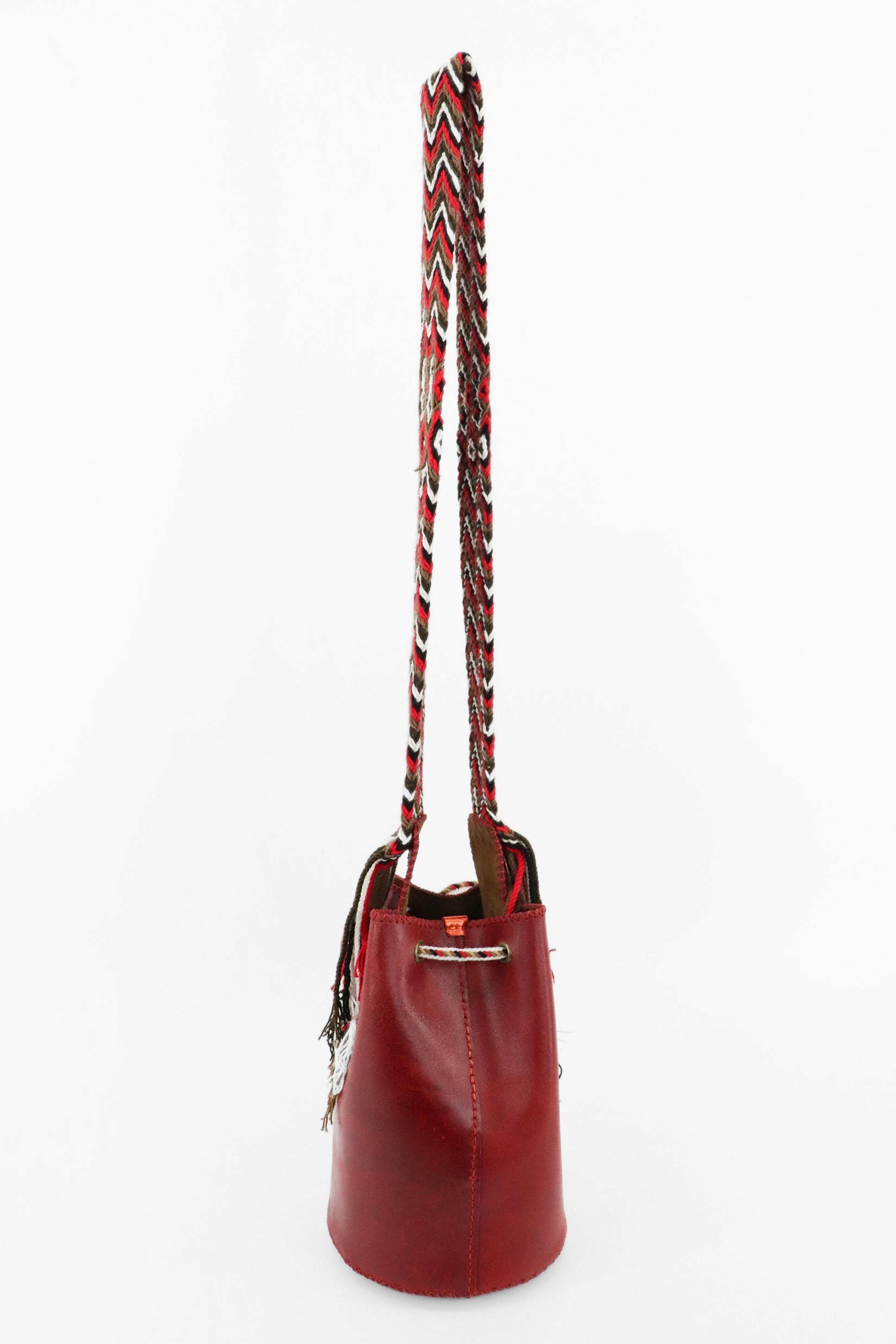 APÜNÜ BUCKET BAG SMALL / RED - COL BRW #120020