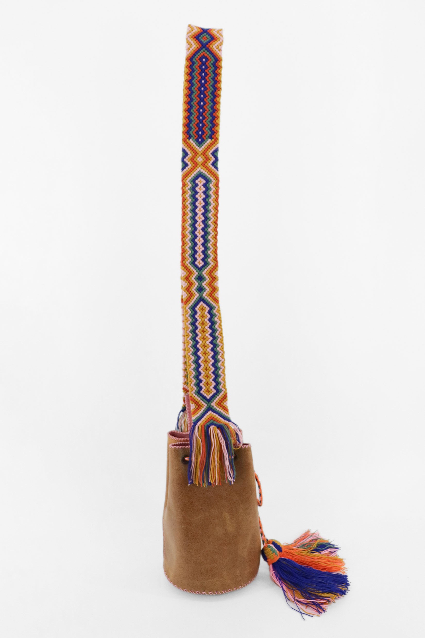 APÜNÜ BUCKET BAG SMALL / CAMEL - PINK #120004