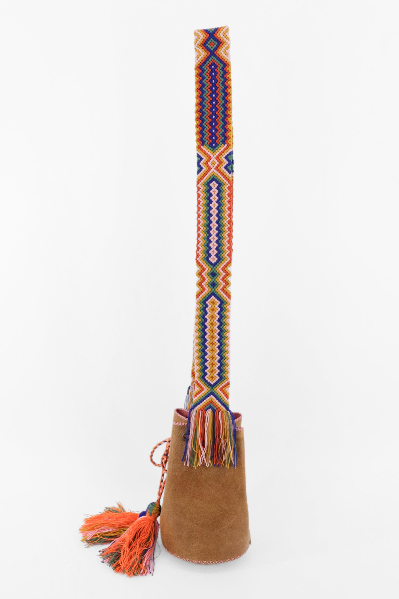 APÜNÜ BUCKET BAG SMALL / CAMEL - PINK #120004