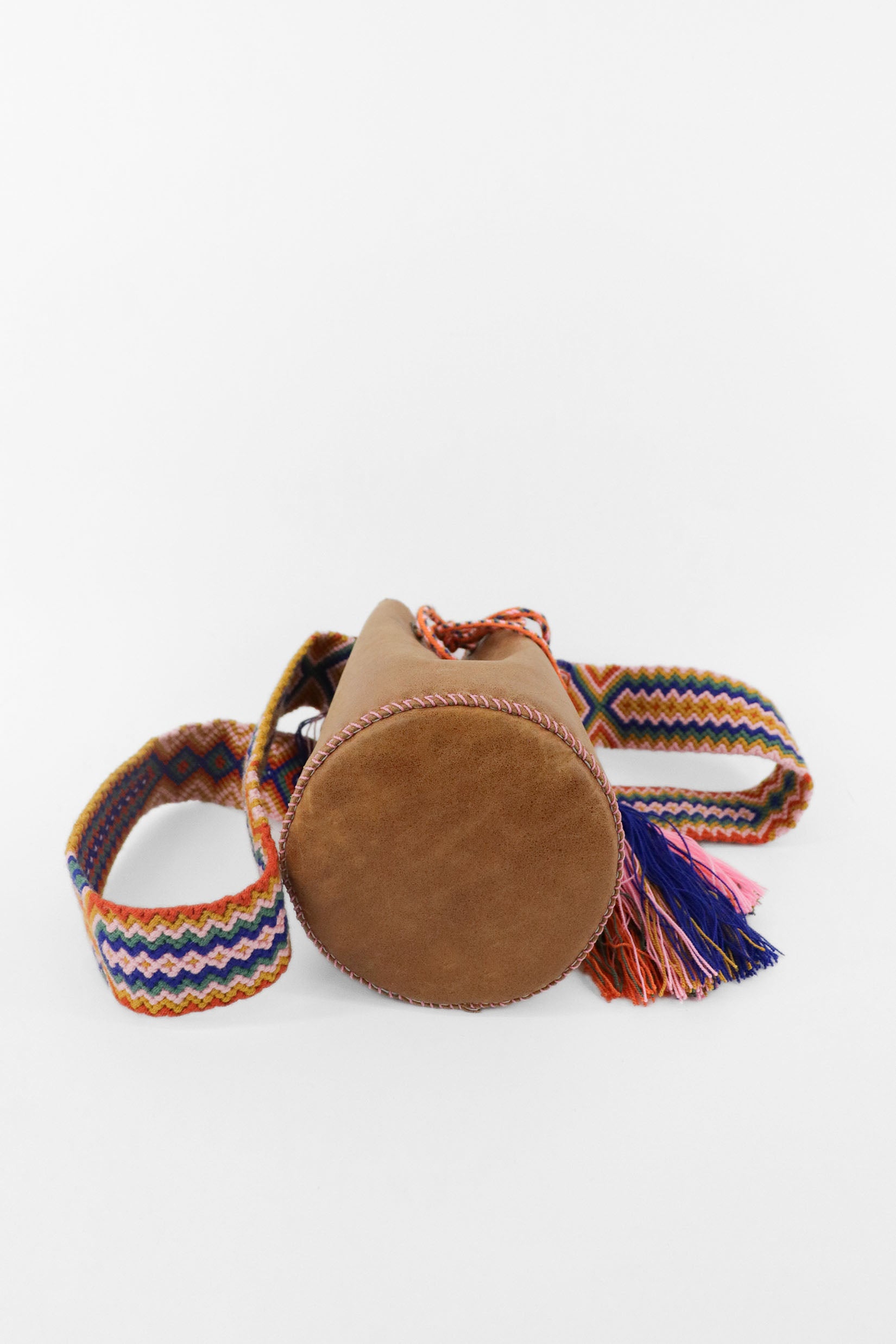 APÜNÜ BUCKET BAG SMALL / CAMEL - PINK #120004