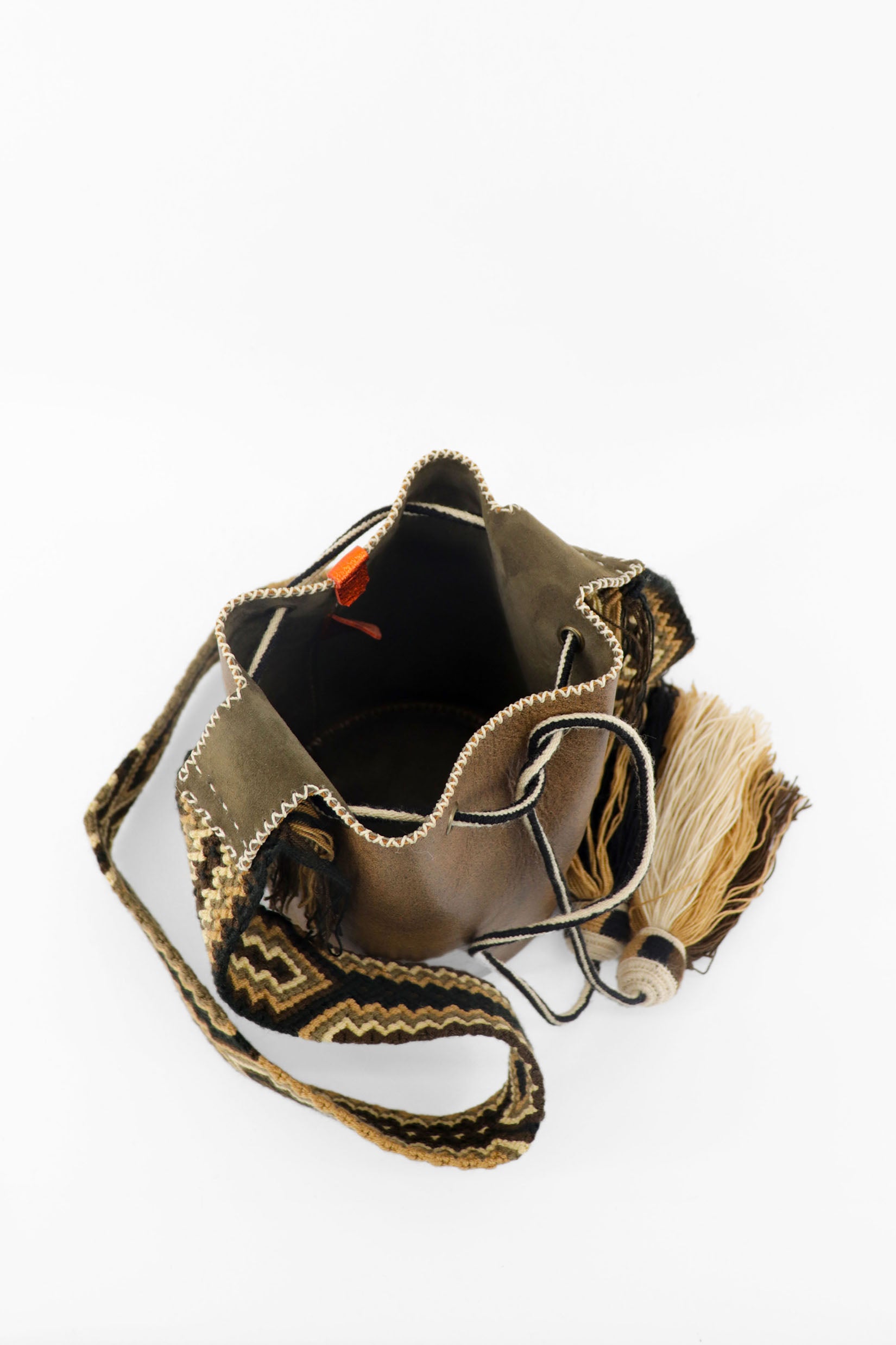 APÜNÜ BUCKET BAG SMALL / BRW - OLIVE #120034
