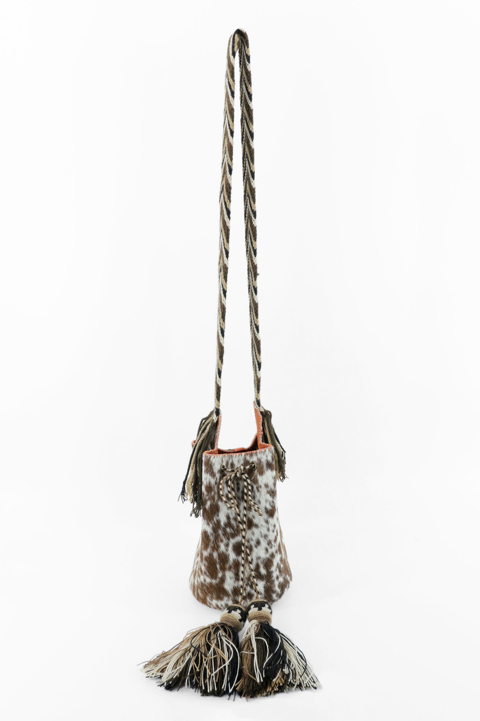APÜNÜ BUCKET BAG SMALL FURRY / CARM&WH - ORANGE #130009