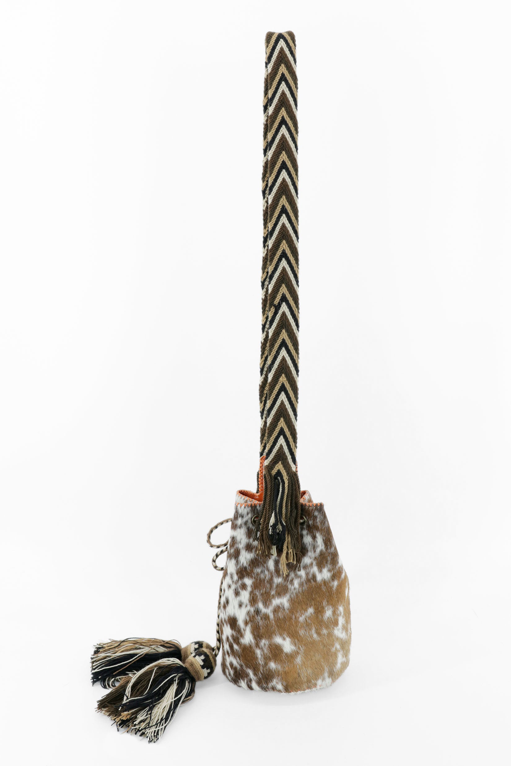 APÜNÜ BUCKET BAG SMALL FURRY / CARM&WH - ORANGE #130009