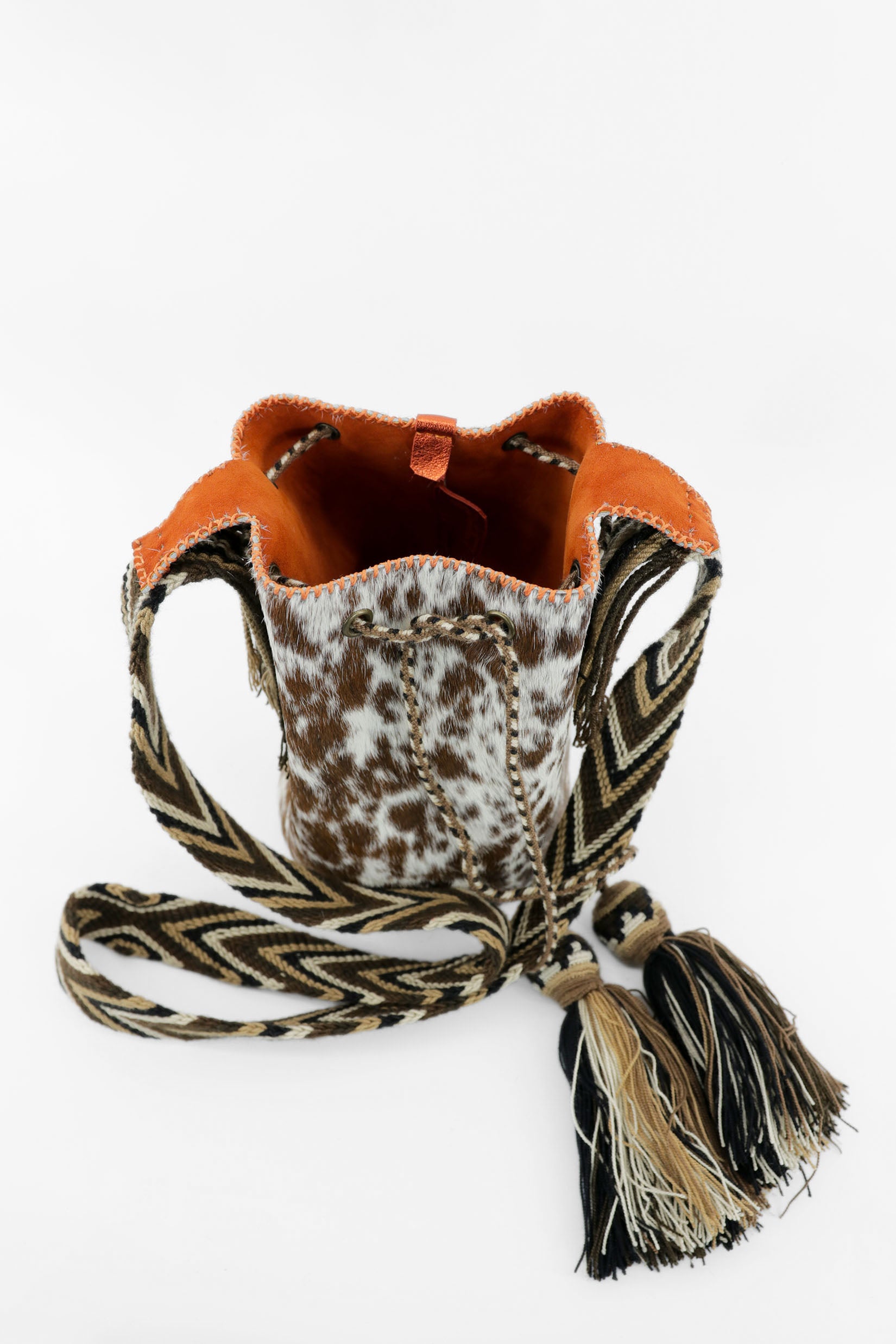 APÜNÜ BUCKET BAG SMALL FURRY / CARM&WH - ORANGE #130009
