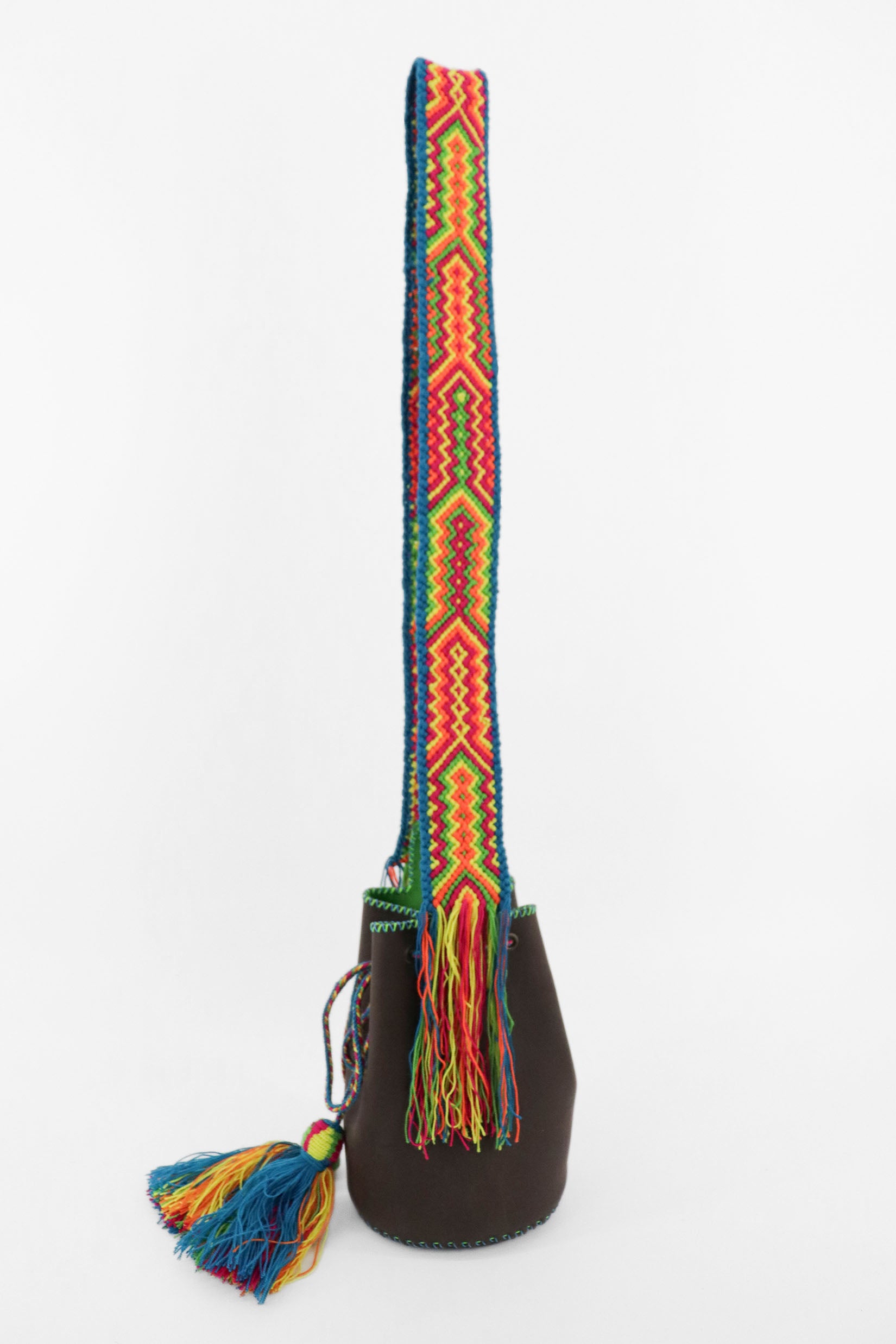 APÜNÜ BUCKET BAG SMALL / DRK BRW - GRASS GREEN #120012